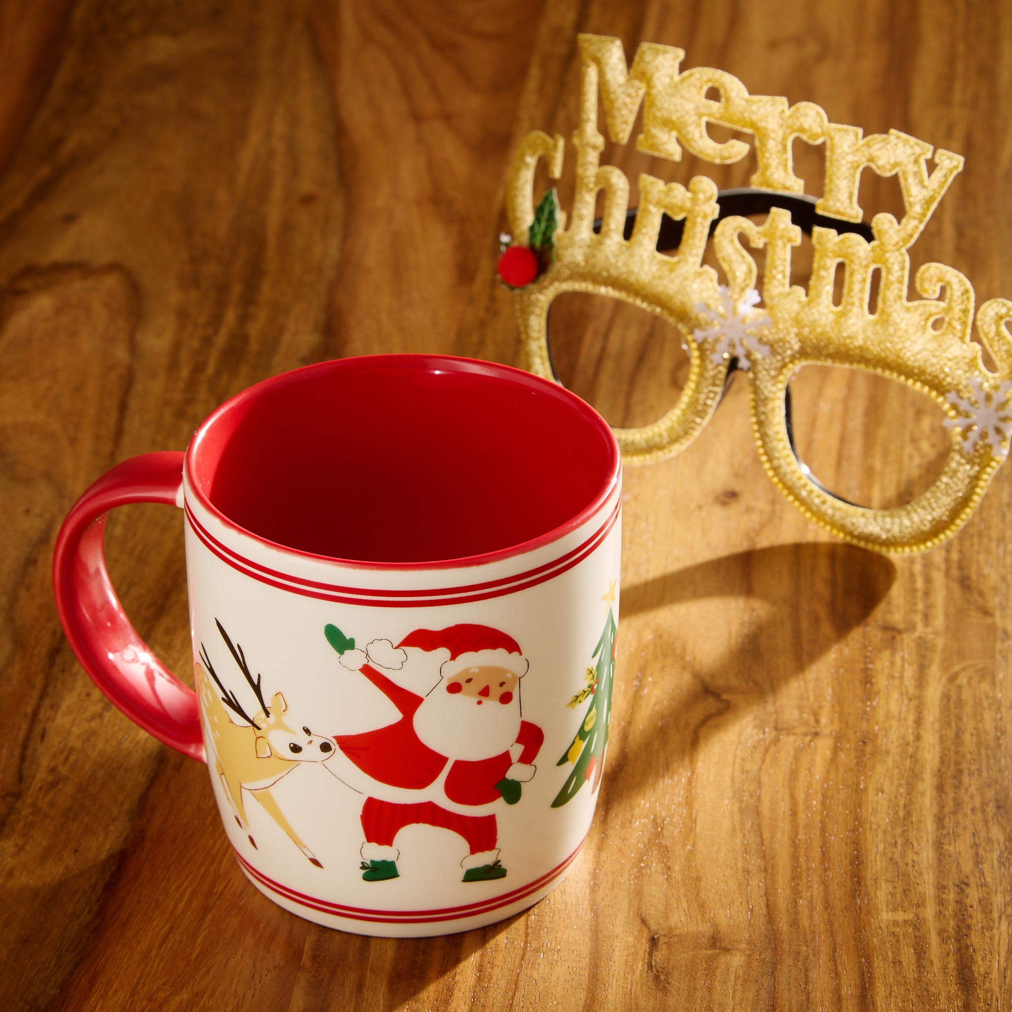 Taza mug Papa Noel Happy Navidad Rojo-1
