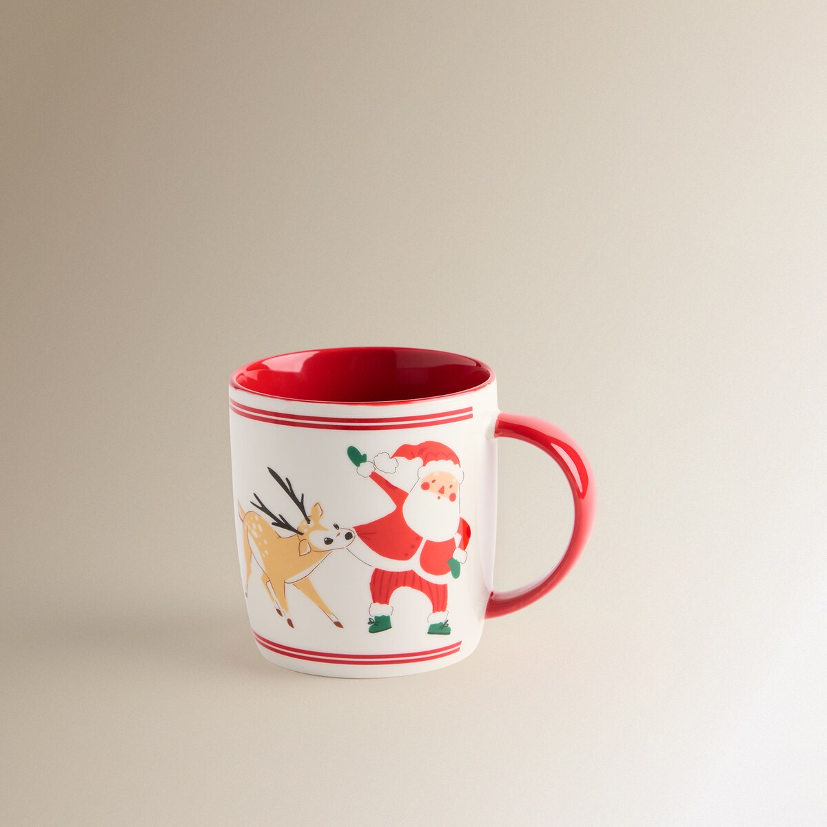 Taza mug Papa Noel Happy Navidad Rojo-3