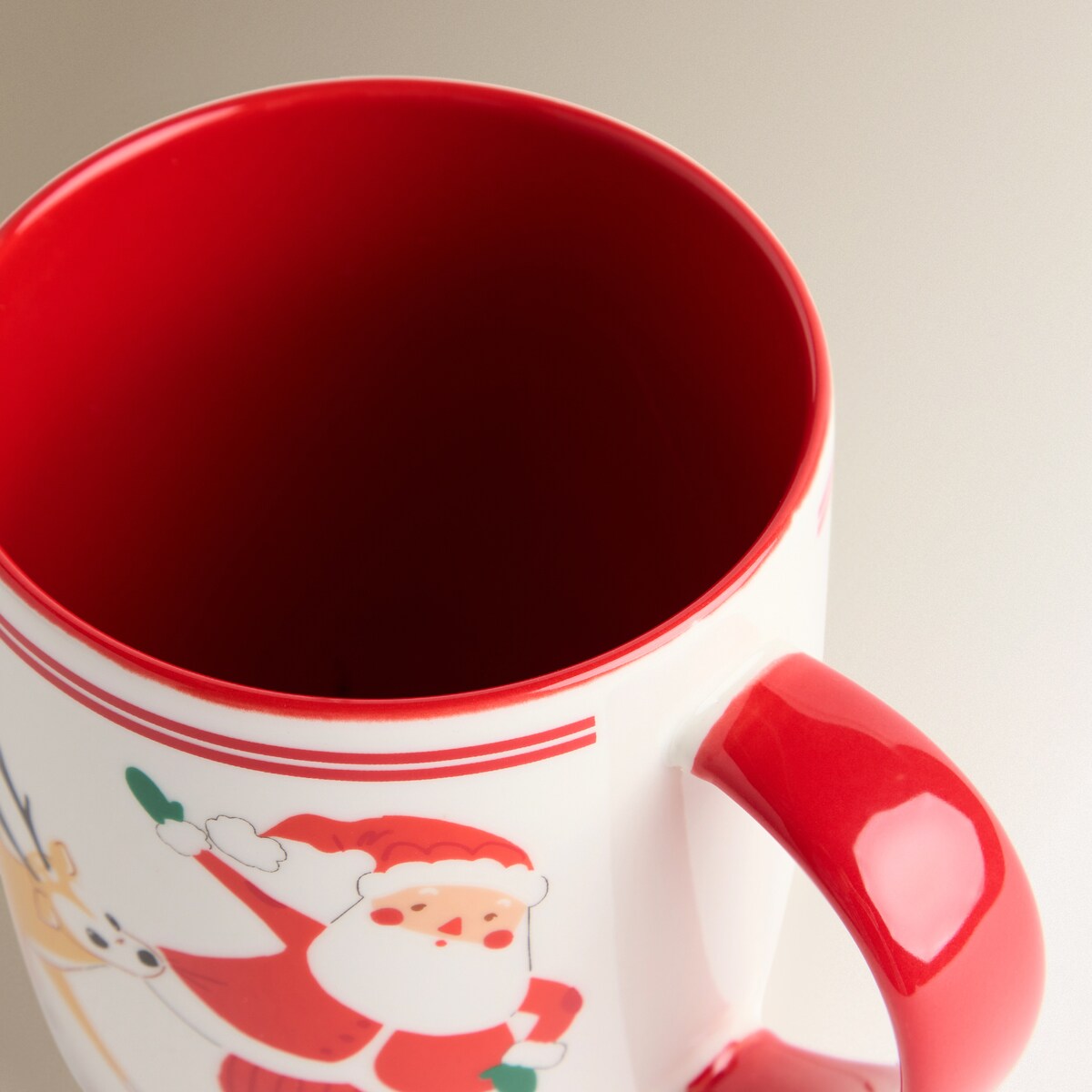 Taza mug Papa Noel Happy Navidad Rojo-4