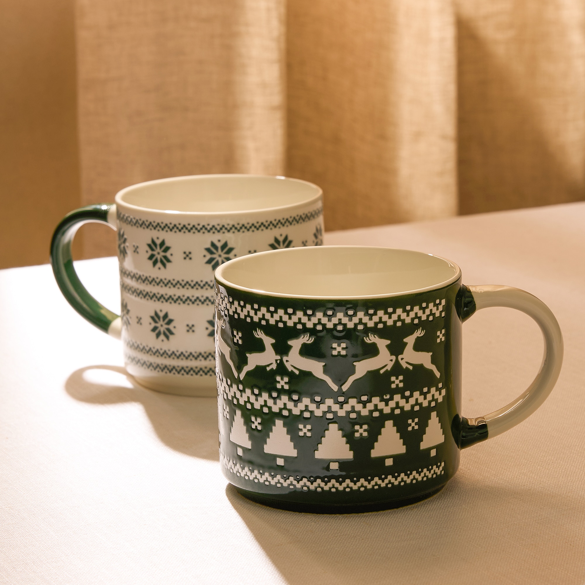 Taza mug Ciervo Navidad Verde-1