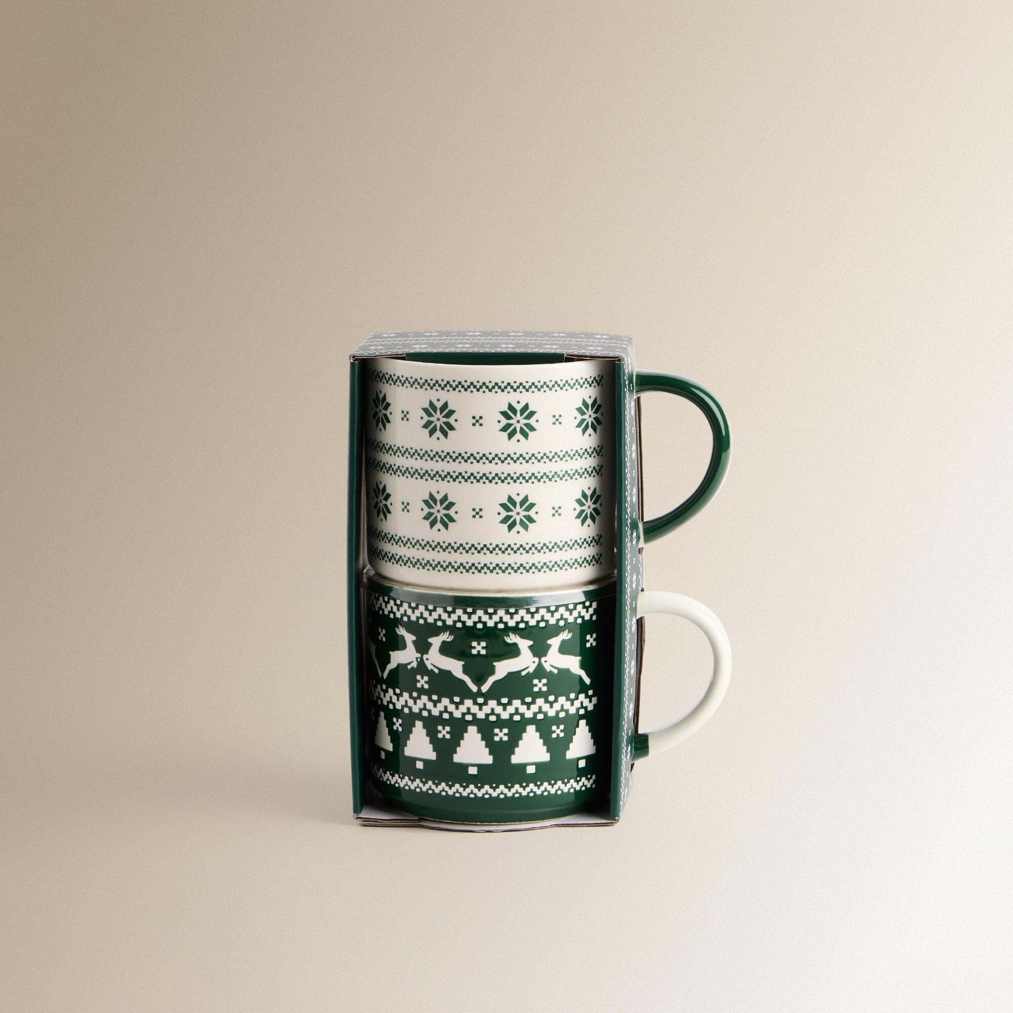 Taza mug Ciervo Navidad Verde-5