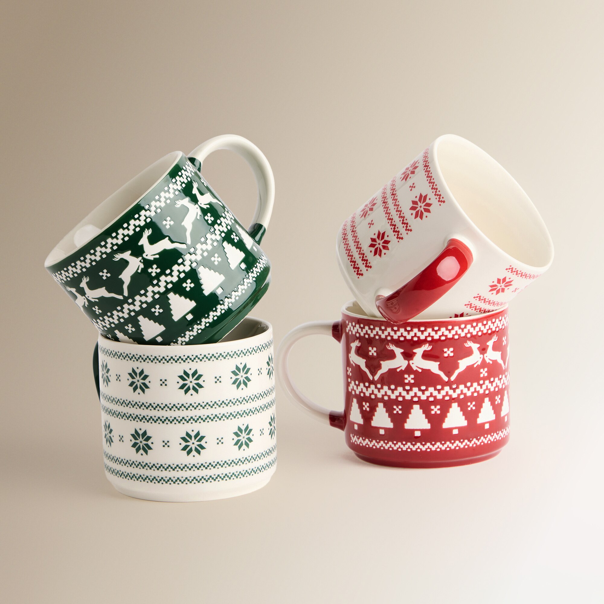 Taza mug Ciervo Navidad Verde-6