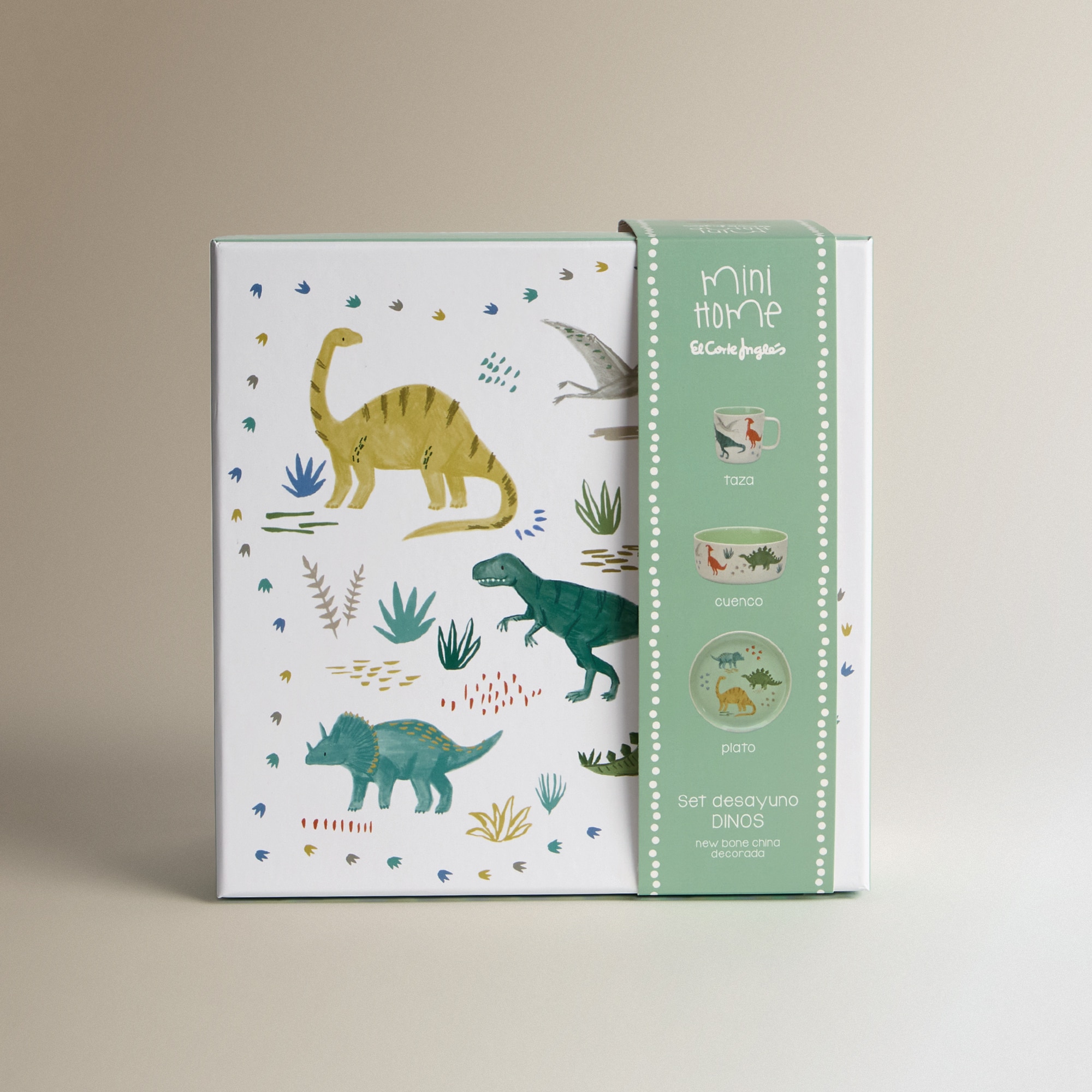 Conjunto Infantil de 3 Peças New Dinos Verde-3