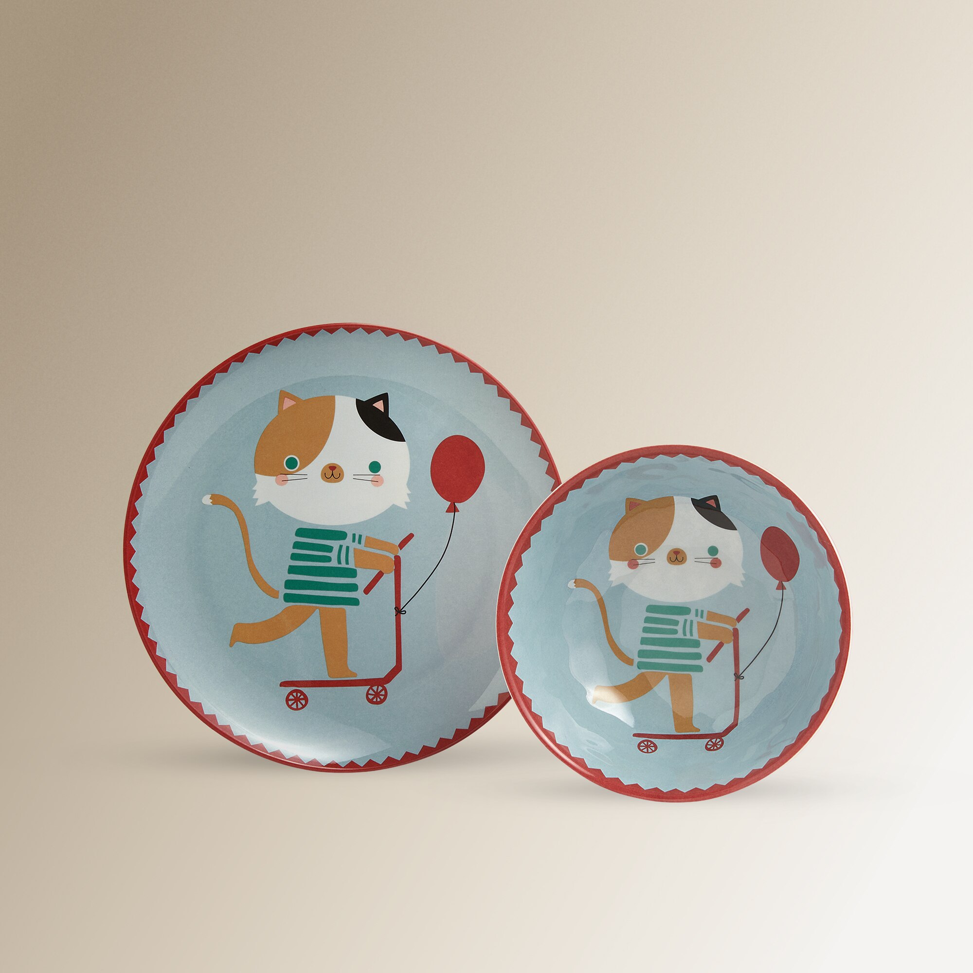 Cuenco infantil de melamina Cat Basics El Corte Inglés Azul-5