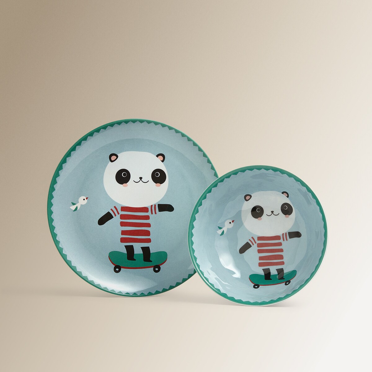 Cuenco infantil de melamina Panda Basics El Corte Inglés Azul-5