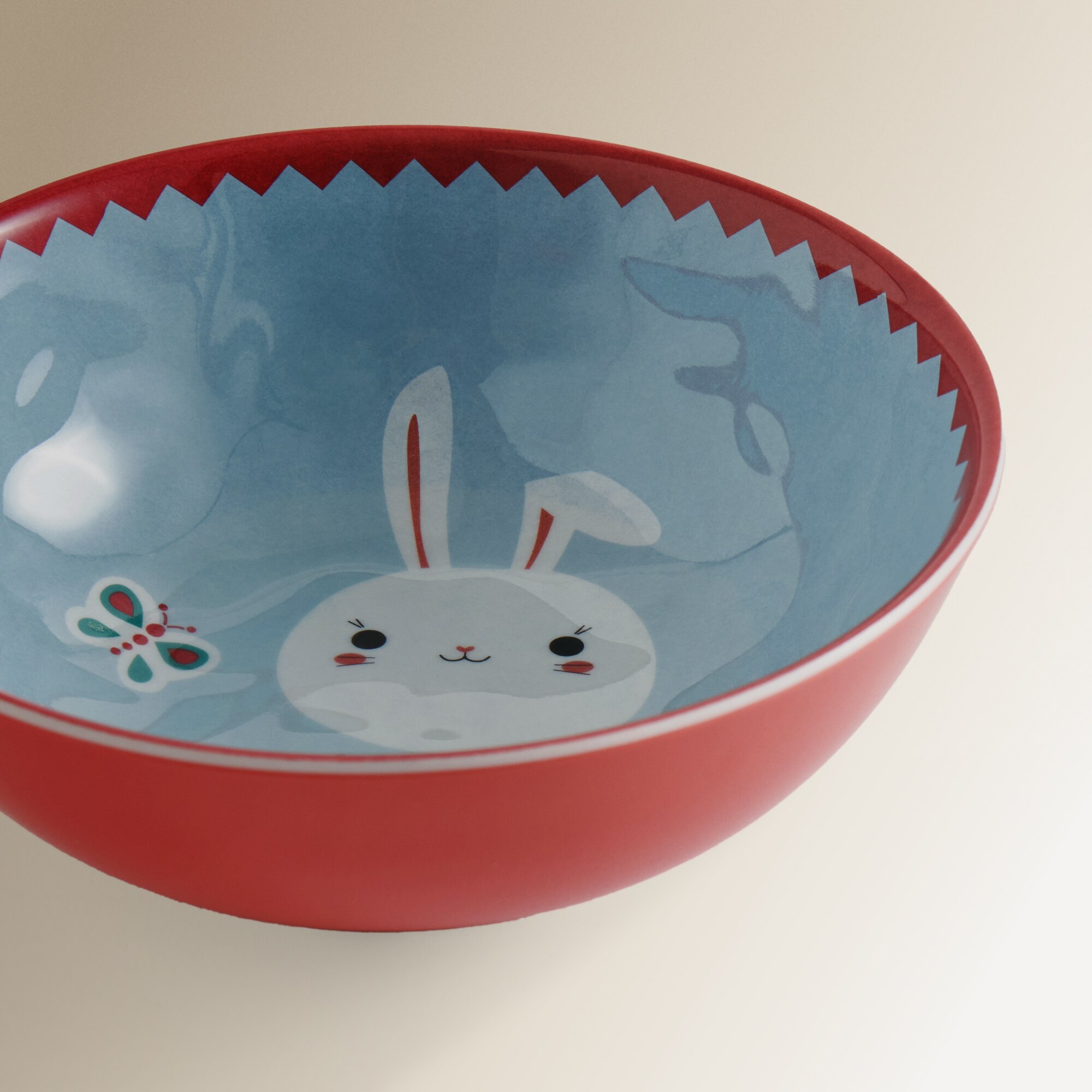 Cuenco infantil de melamina Rabbit Basics El Corte Inglés Azul-3