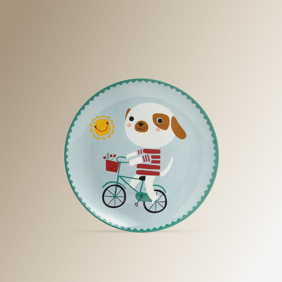 Plato infantil de melamina Dog Basics El Corte Inglés Azul-2