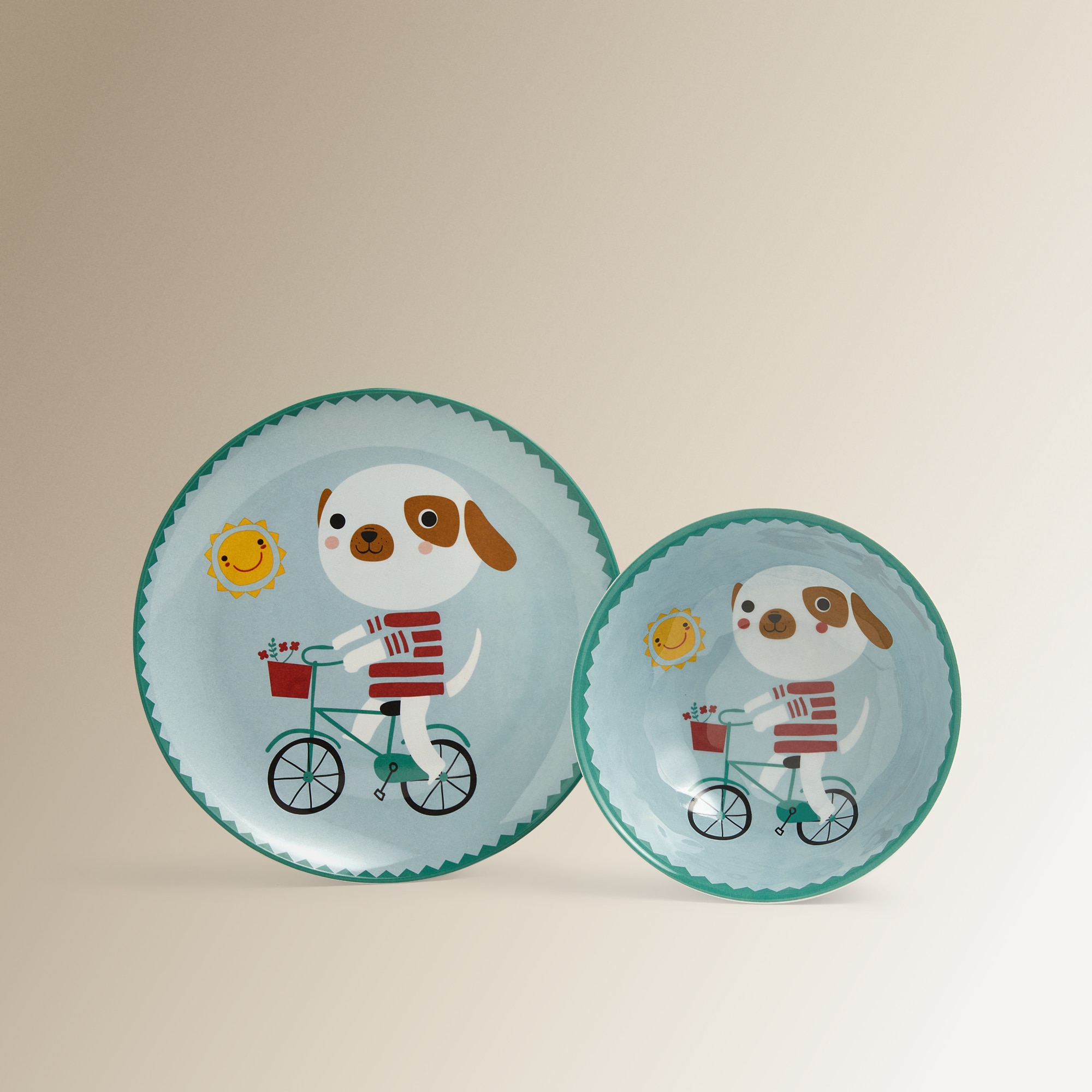 Plato infantil de melamina Dog Basics El Corte Inglés Azul-5