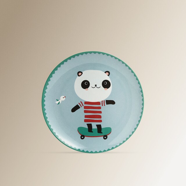 Imagen 0 de Plato infantil de melamina Panda Basics El Corte Inglés