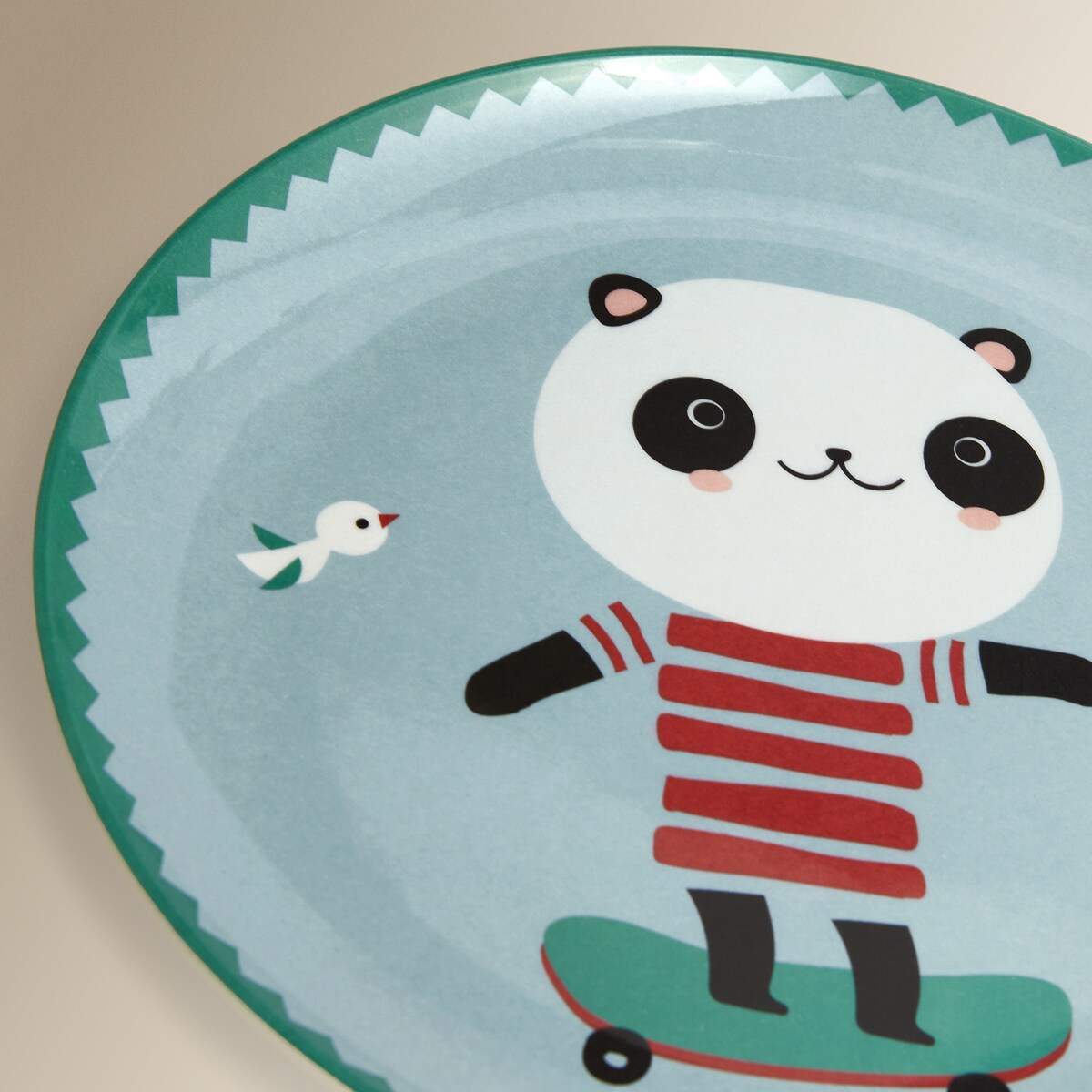 Plato infantil de melamina Panda Basics El Corte Inglés Azul-4