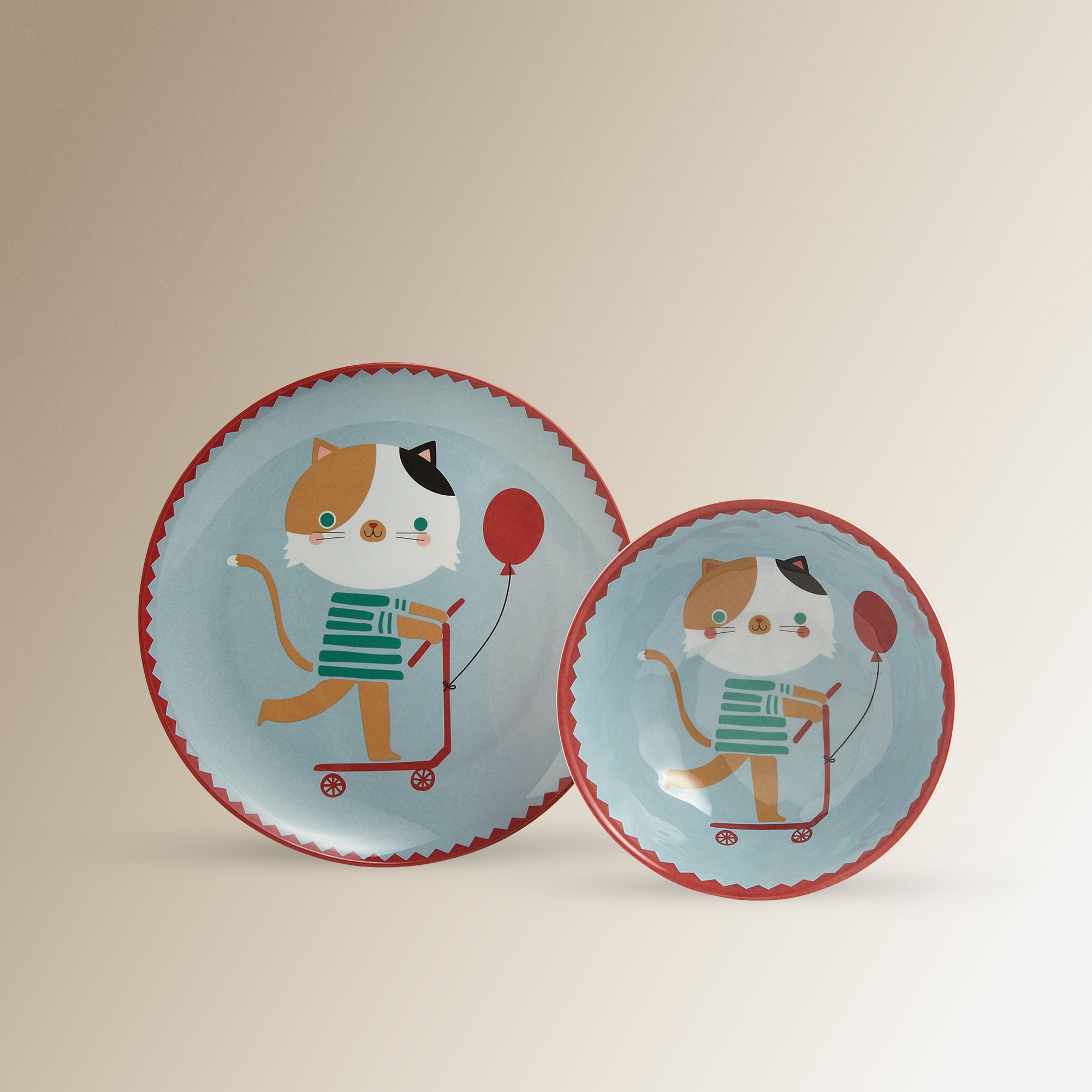 Plato infantil de melamina Cat Basics El Corte Inglés Azul-5