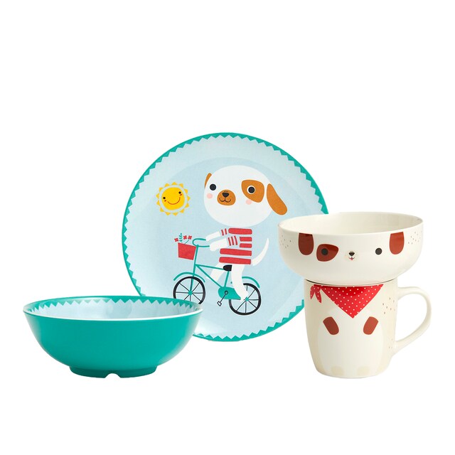 Imagen 0 de Vajilla infantil por piezas Dog Basics El Corte Inglés