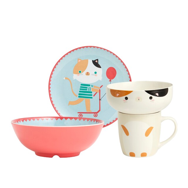 Imagen 0 de Vajilla infantil por piezas Cat Basics El Corte Inglés