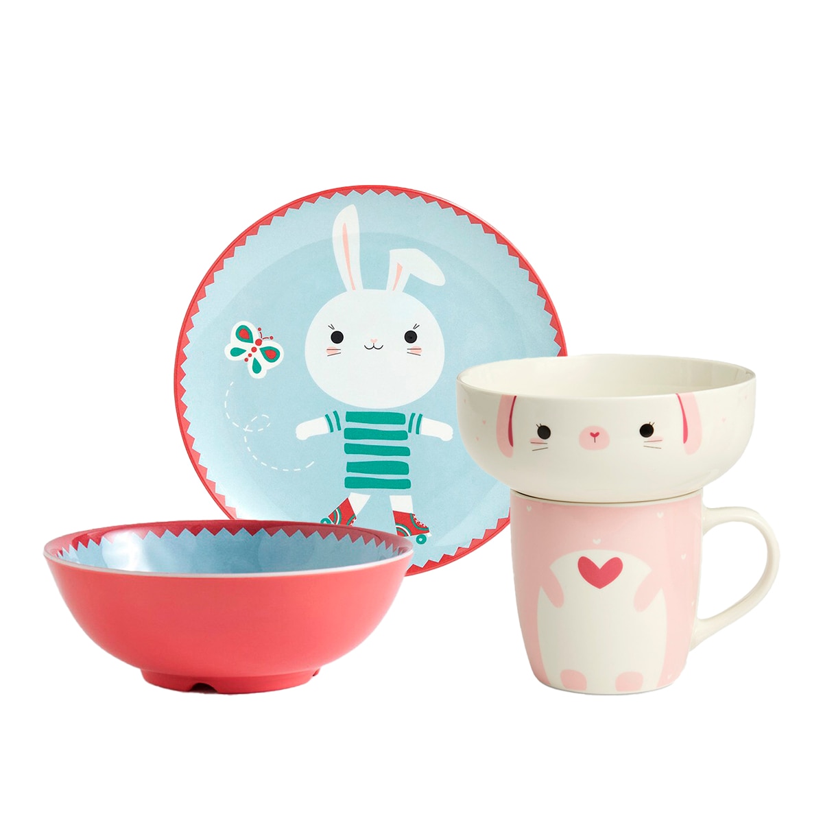 Imagen 0 de Vajilla infantil por piezas Rabbit Basics El Corte Inglés