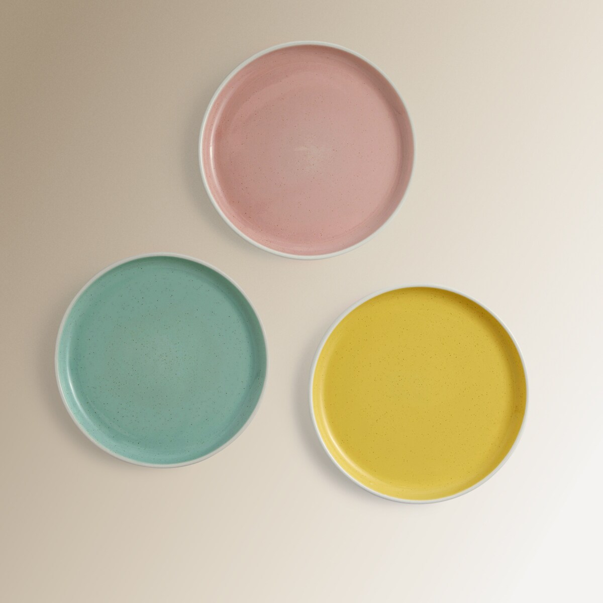 Prato de Sobremesa Colorido Amarelo-6