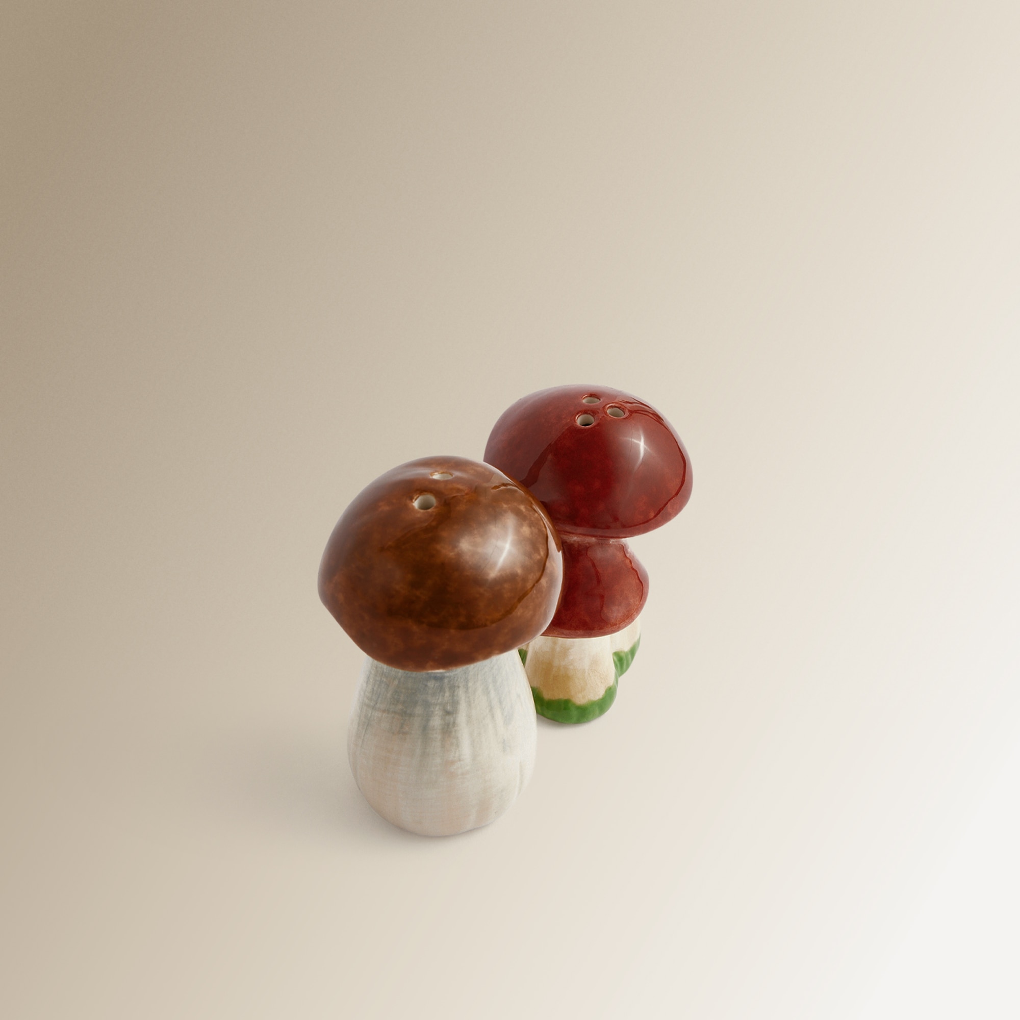 Conjunto de saleiro e pimenteiro Cogumelos El Corte Inglés Castanho-2