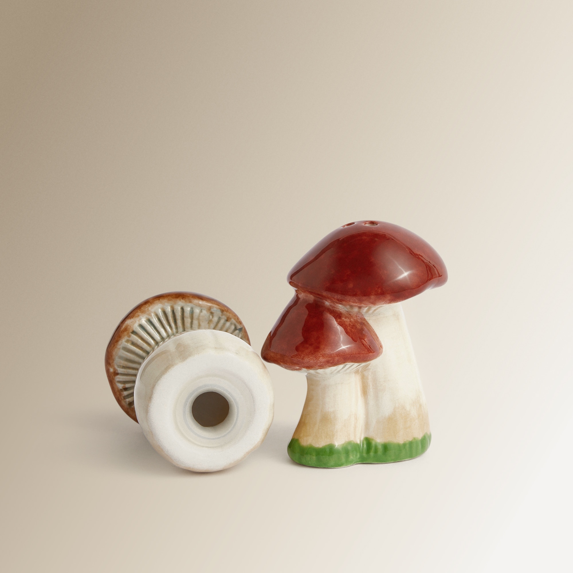 Conjunto de saleiro e pimenteiro Cogumelos El Corte Inglés Castanho-4