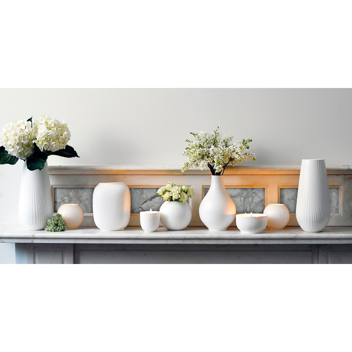 Floreiro decorativo White Folia Branco-2