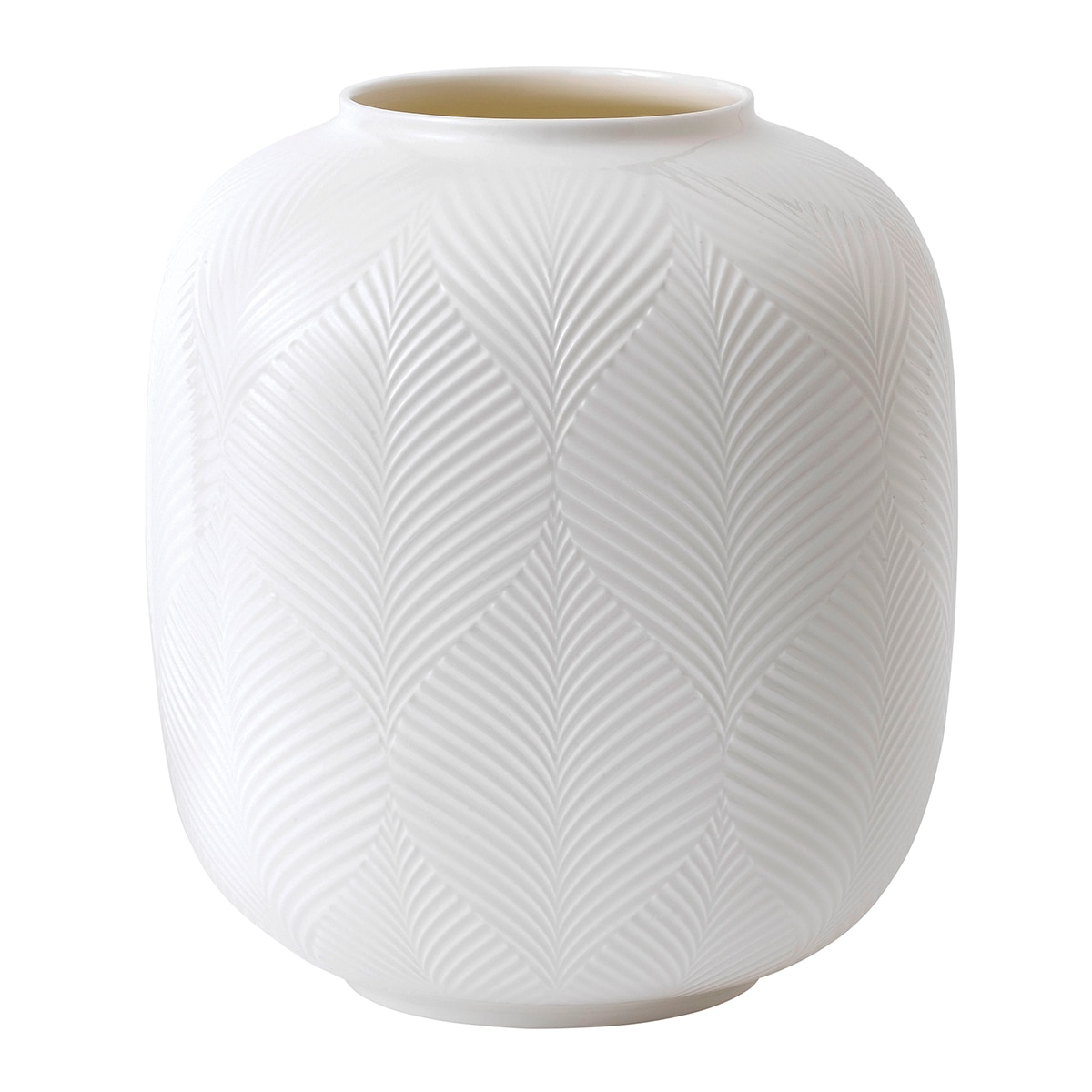 Vaso decorativo boca larga White Folia Branco-1