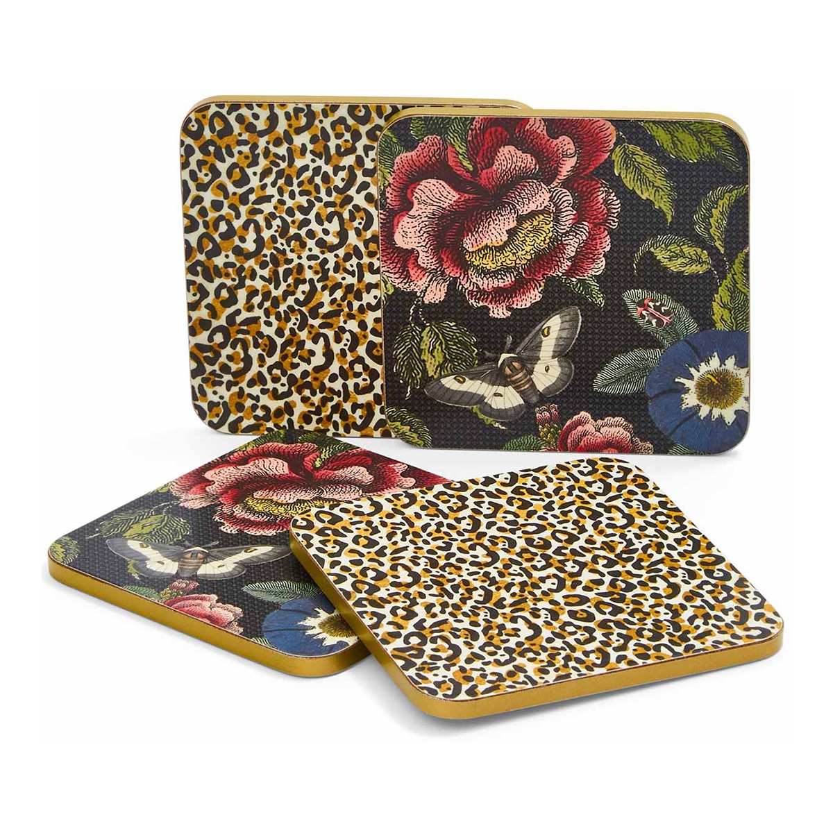 Conjunto de 4 Bases de Copo Creatures of Curiosity Multicolor-1