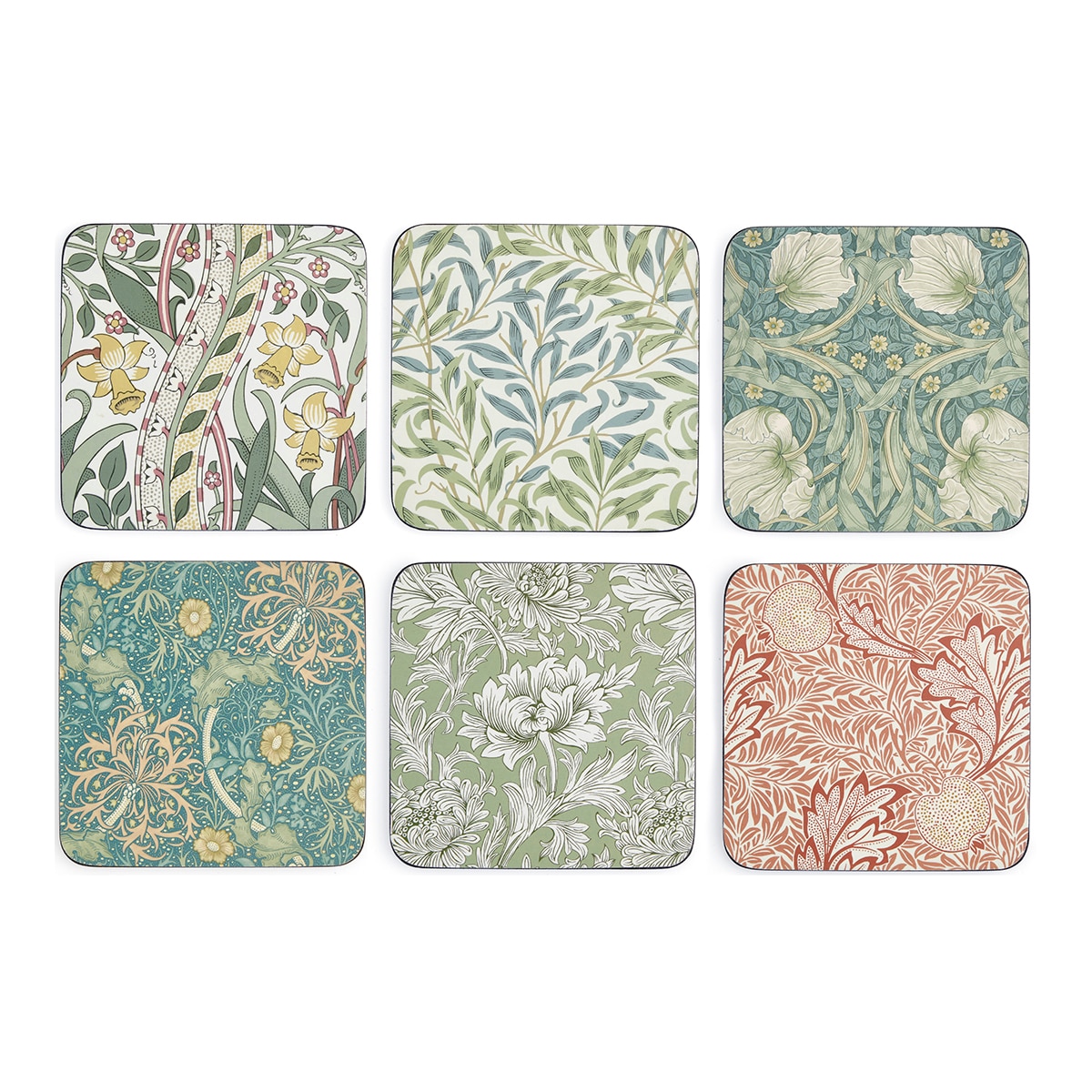 Conjunto de 6 Bases de Copo Morris & Co Multicolor-1
