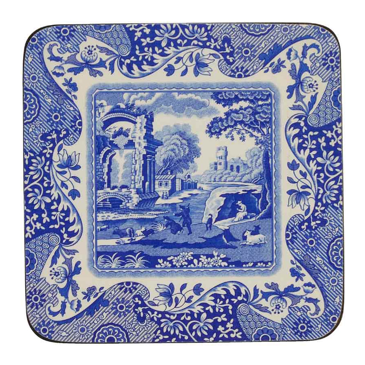 Conjunto de 6 Bases de Copo Italian - Azul Azul-1