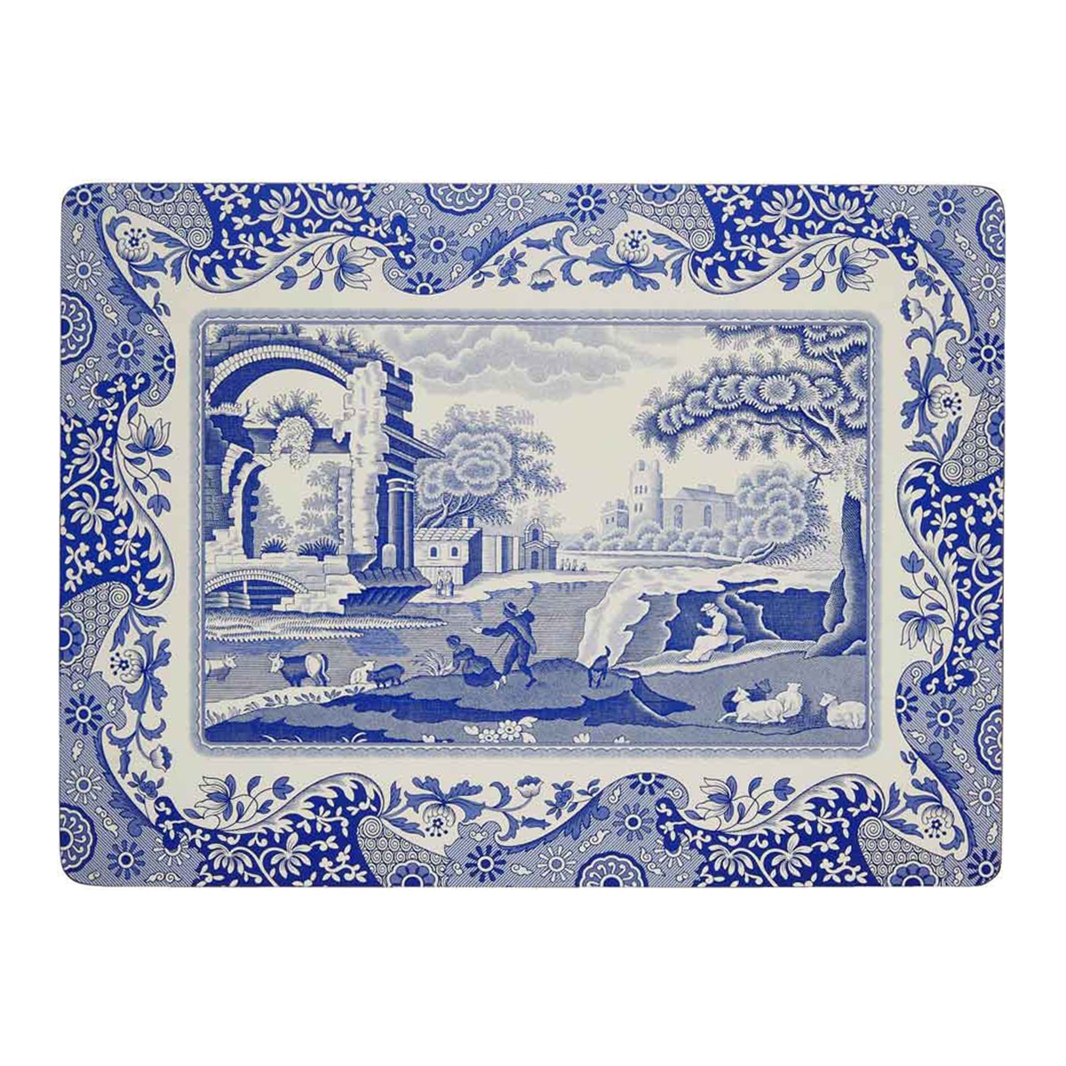 Imagem 0 de Conjunto de 4 Individuais Italian - Azul