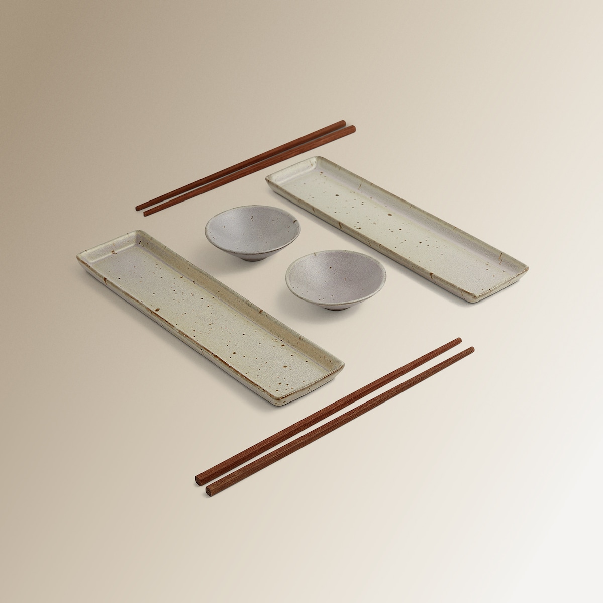 Conjunto de 6 Peças Kobe Bege-1