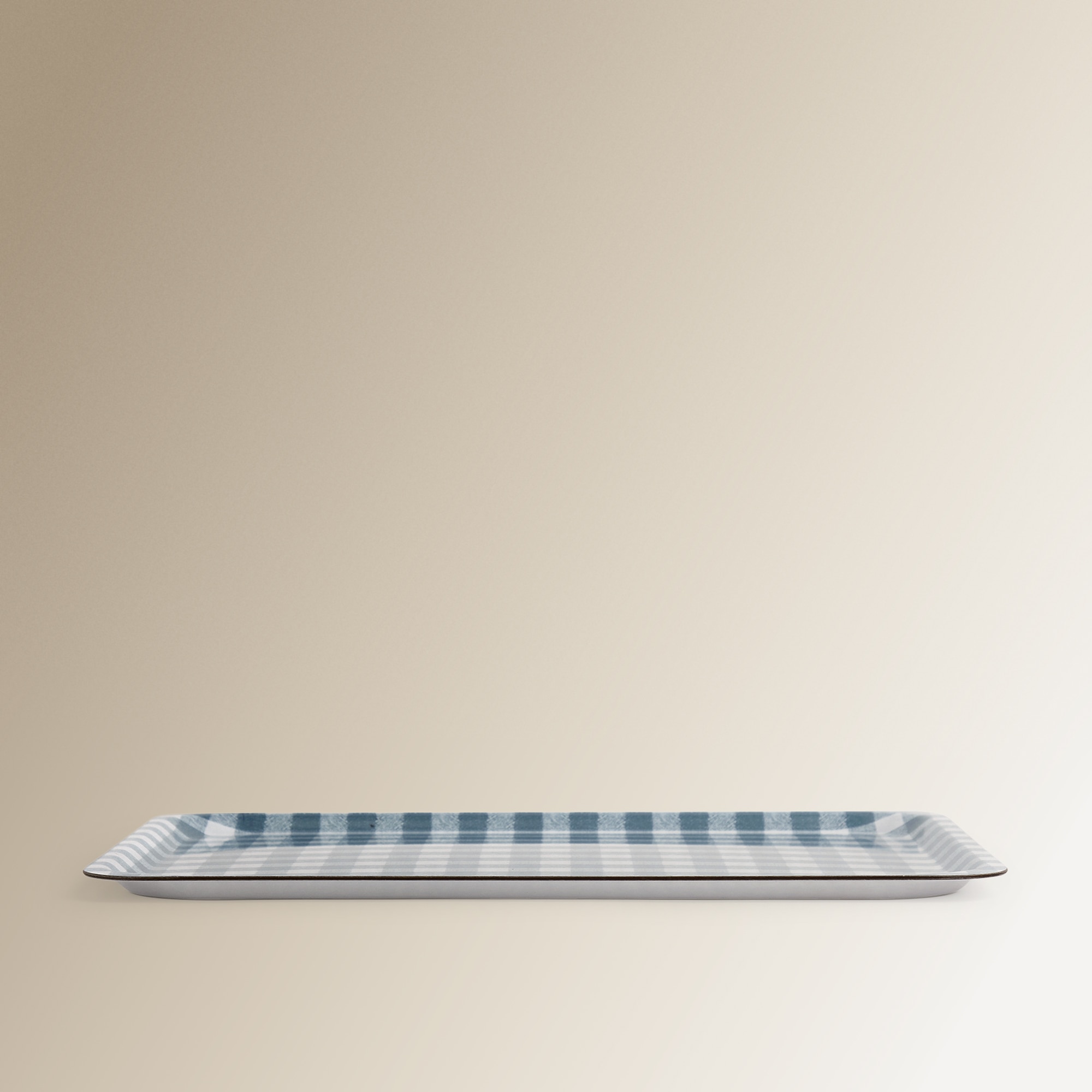 Tabuleiro Retangular de Melamina Vichy Azul-3