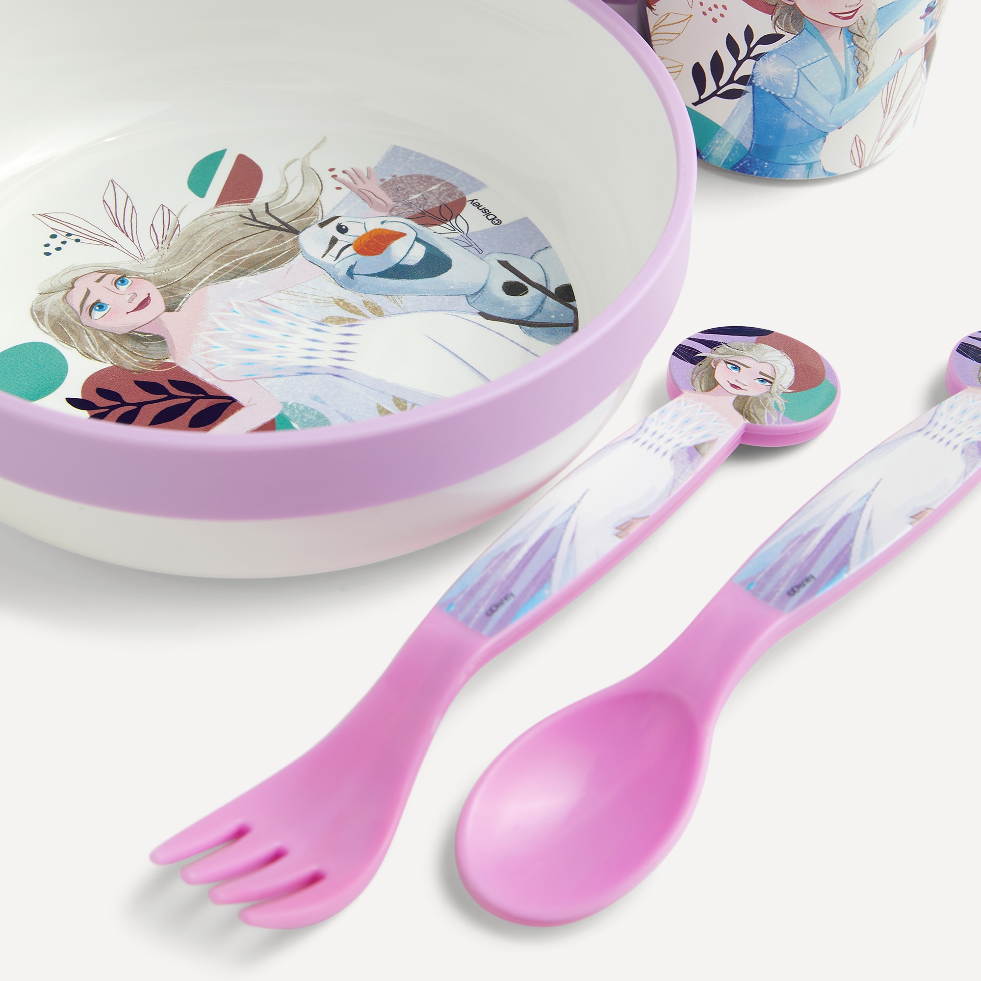 Vajilla infantil de 5 piezas Frozen Disney Verde-2