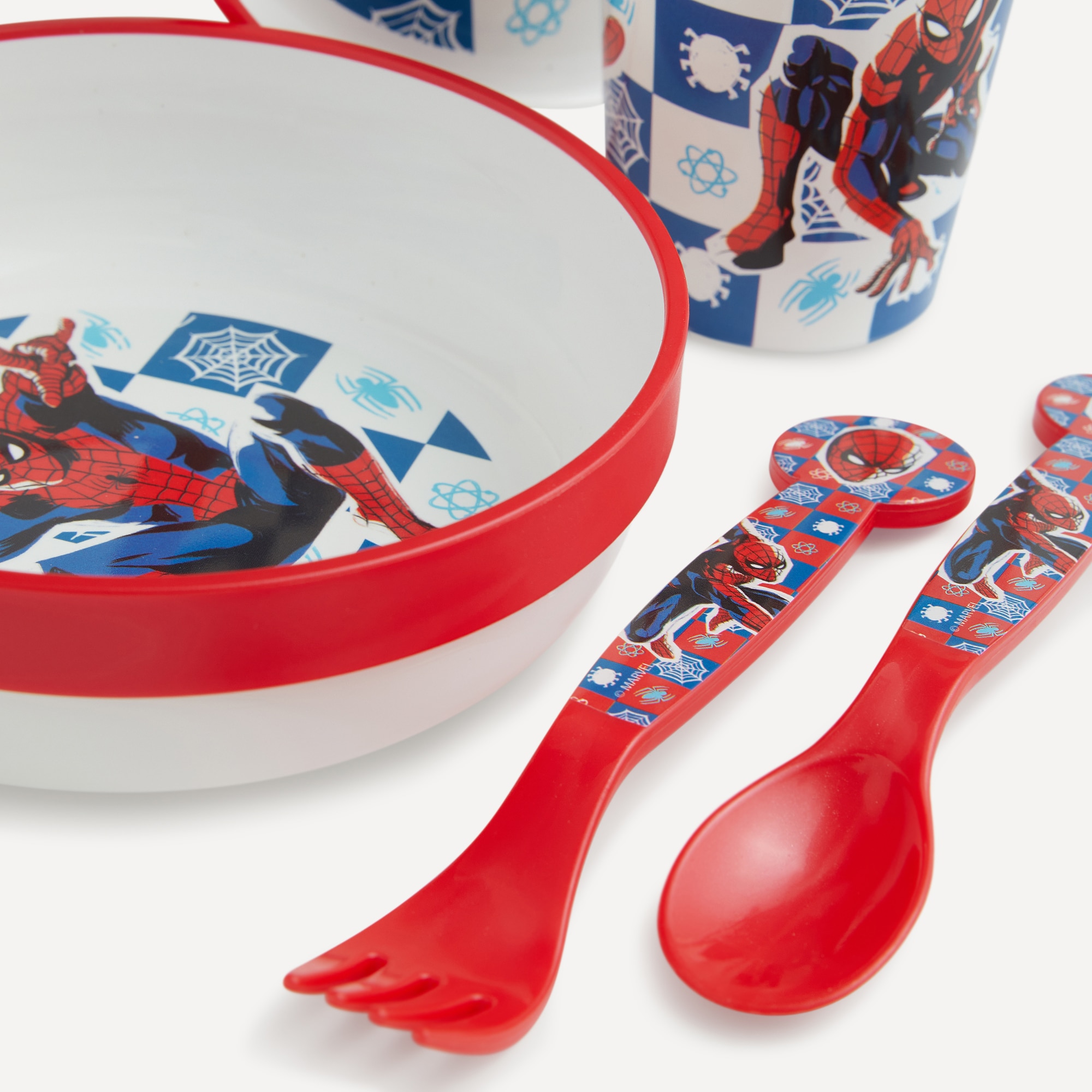 Vajilla infantil de 5 piezas Spiderman Disney Rojo-2