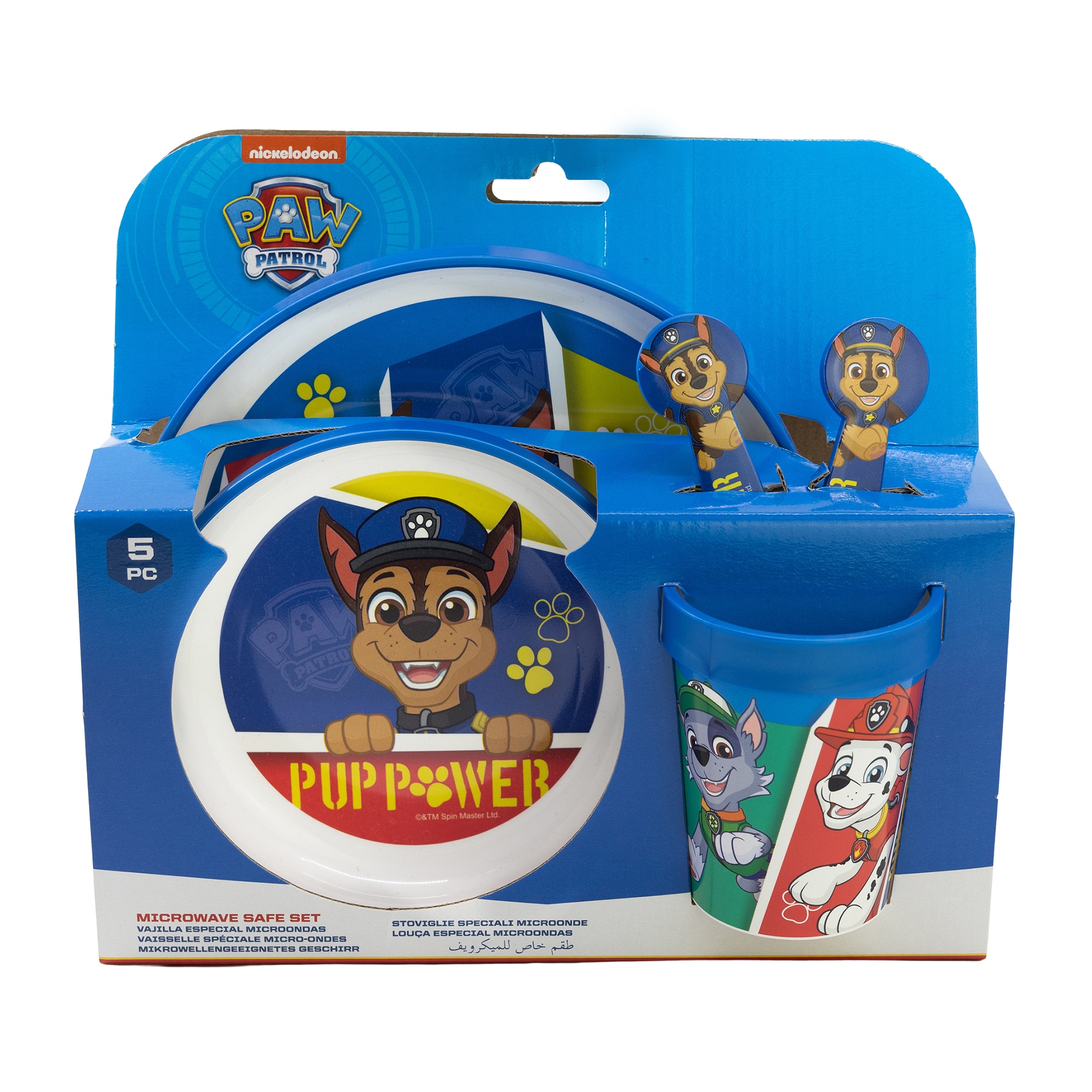Vajilla infantil de 5 piezas Paw Patrol Azul-2
