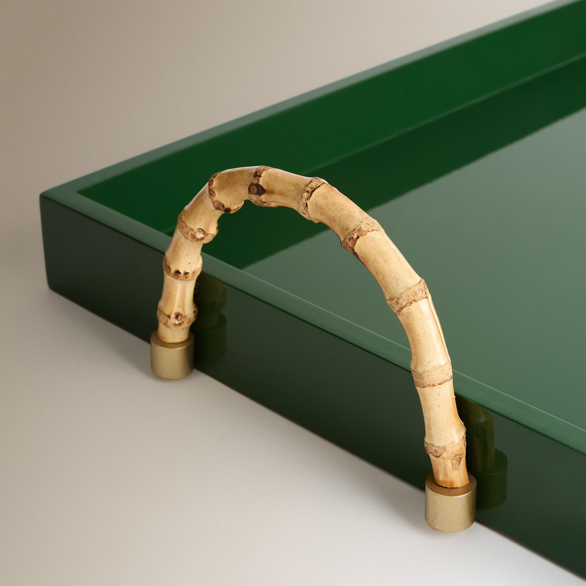 Tabuleiro Retangular com Asas Lacado Verde Água-4