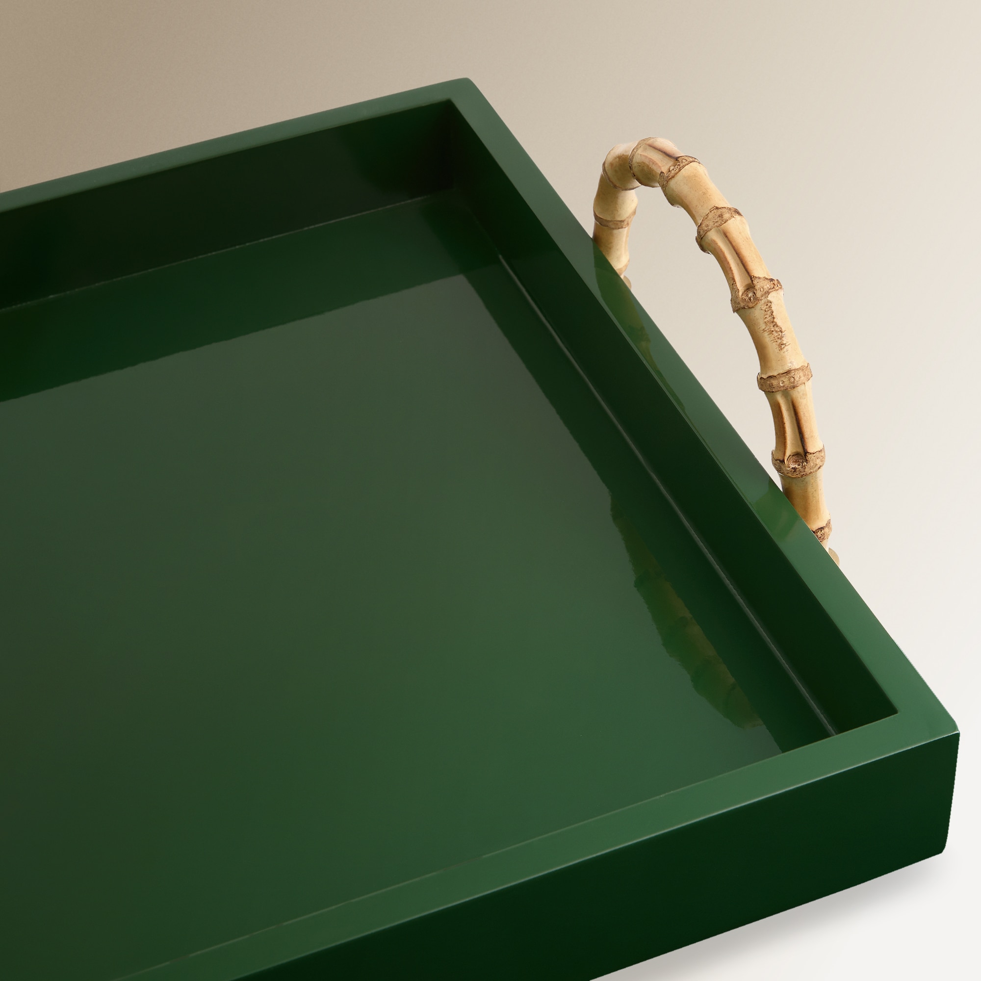 Tabuleiro Retangular com Asas Lacado Verde Água-5