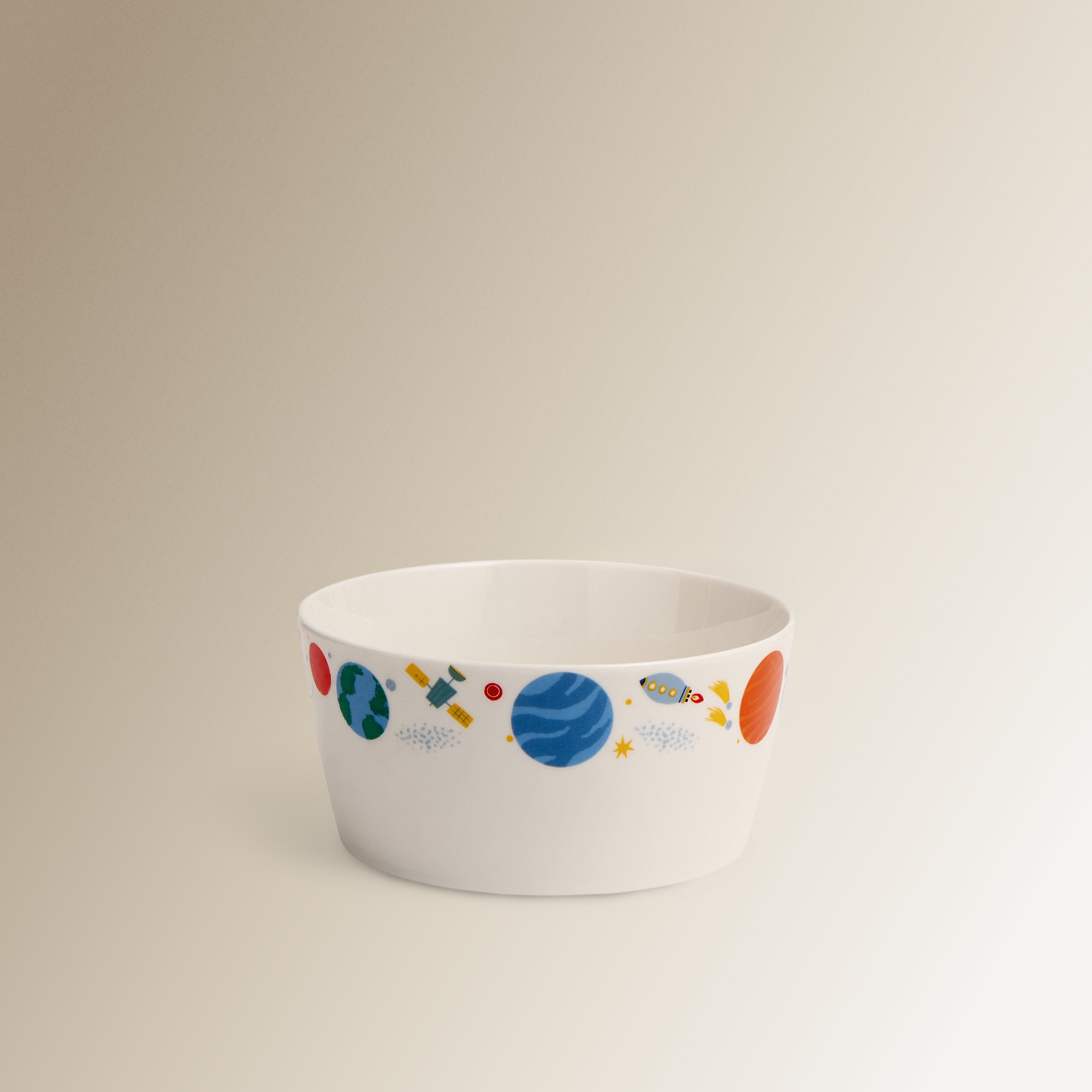 Set infantil de taza, plato y bowl Planetas Basics El Corte Inglés Blanco-3