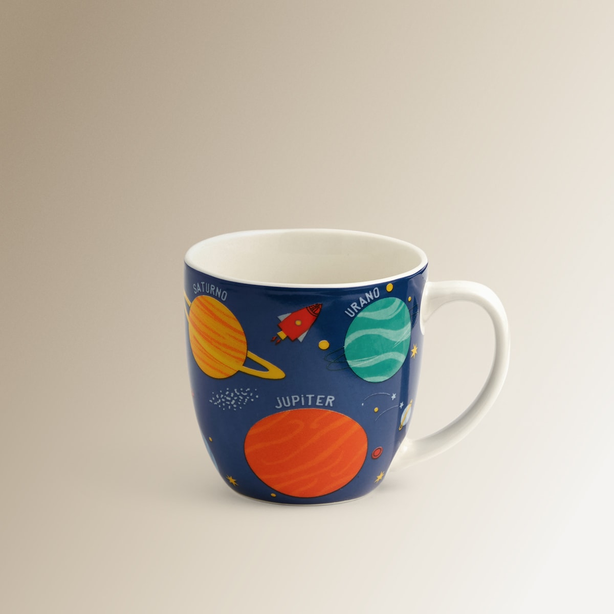 Set infantil de taza, plato y bowl Planetas Basics El Corte Inglés Multicolor-2