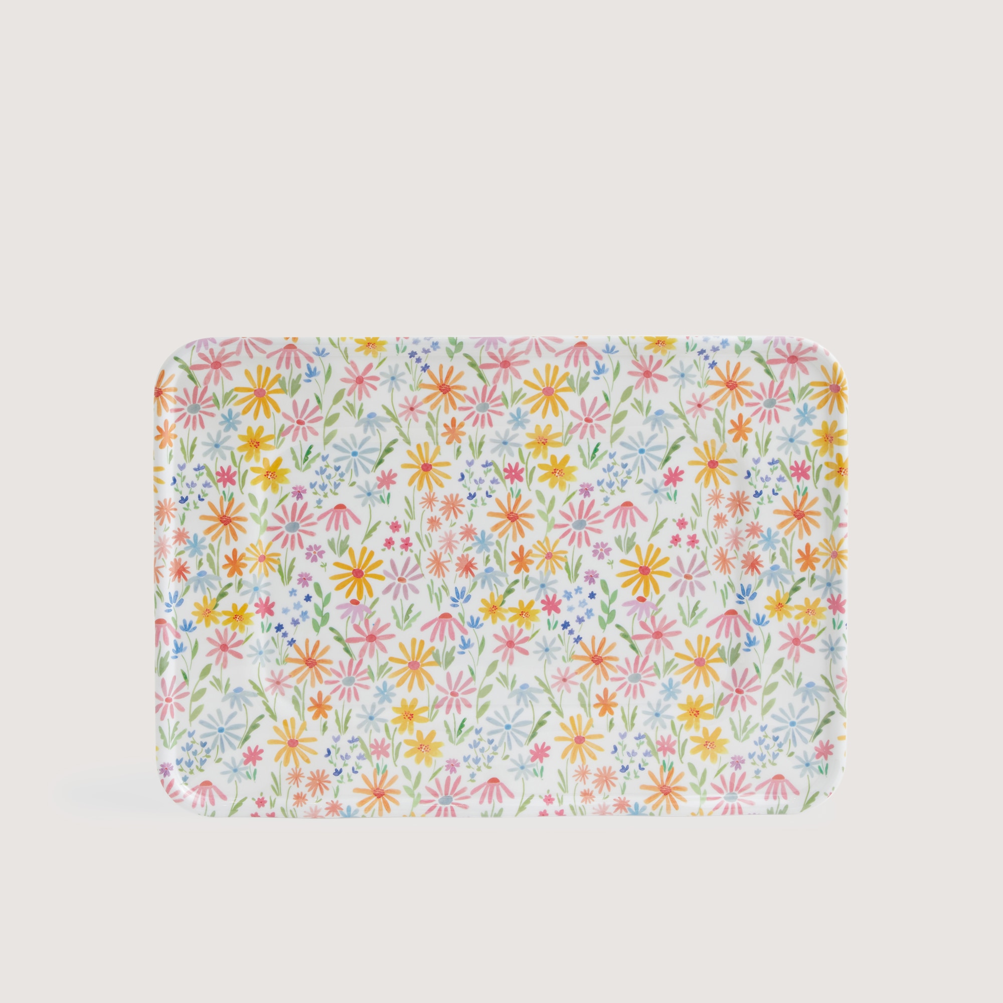 Bandeja rectangular de melamina Flower Market Basics El Corte Inglés Multicolor-1