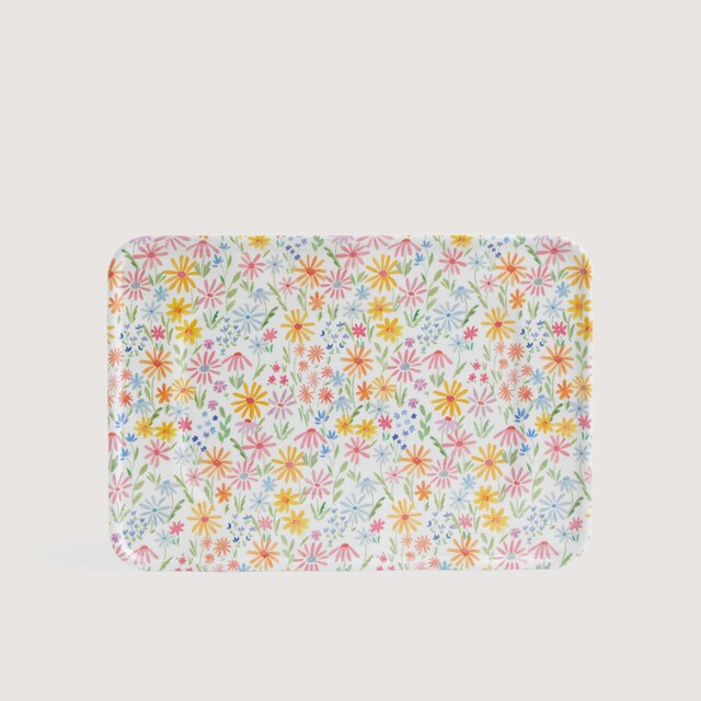 Imagen 0 de Bandeja rectangular de melamina Flower Market Basics El Corte Inglés