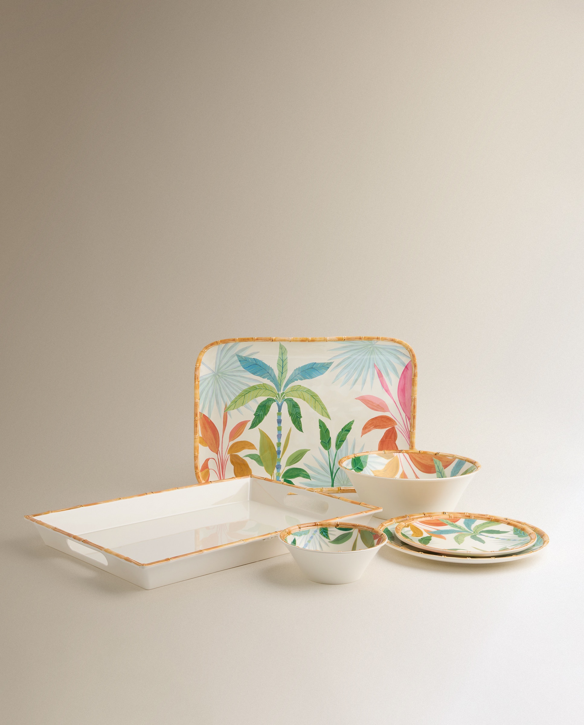 Tabuleiro Retangular Bambu Cru-5