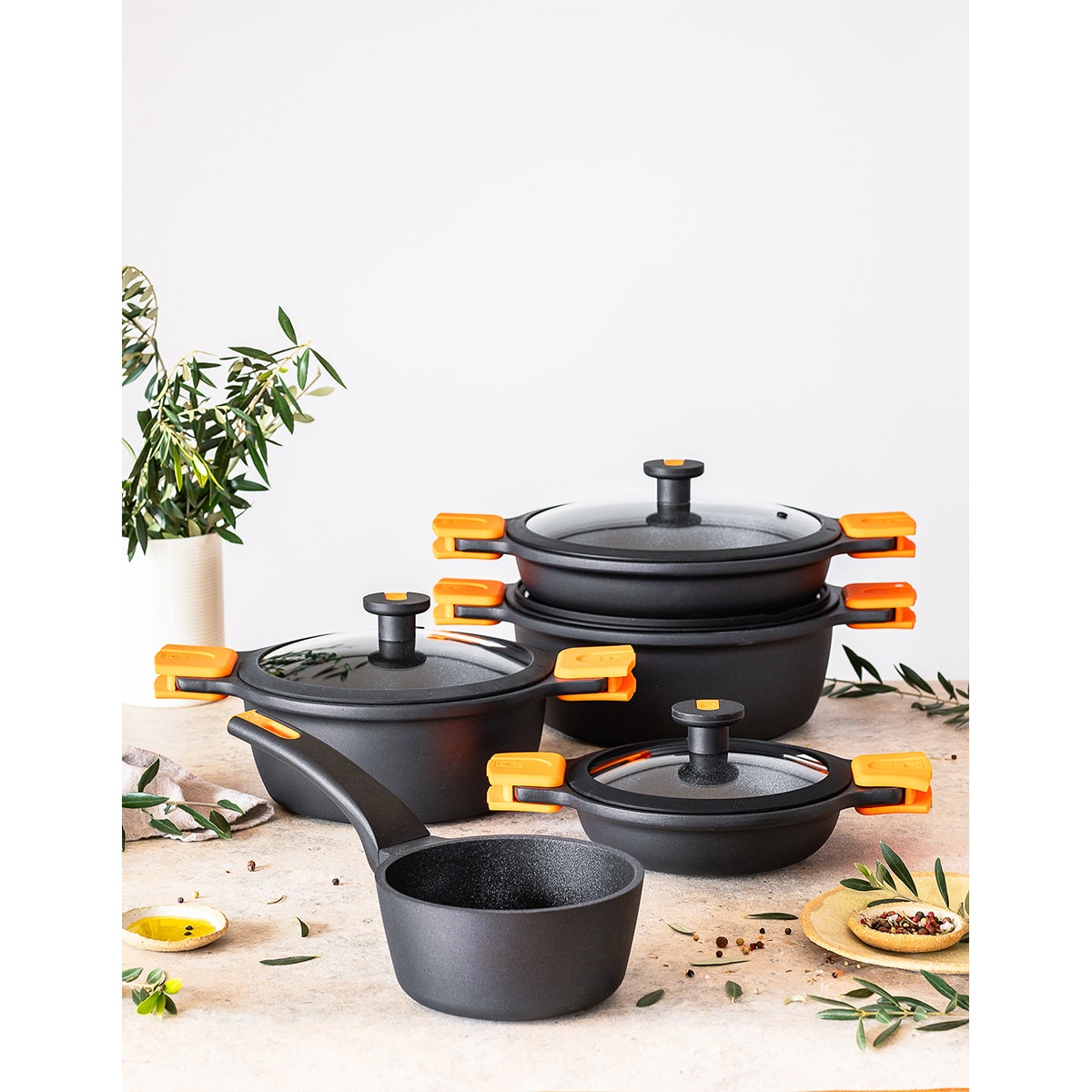 Trem de Cozinha de 5 Peças Efficient Pro Preto-2