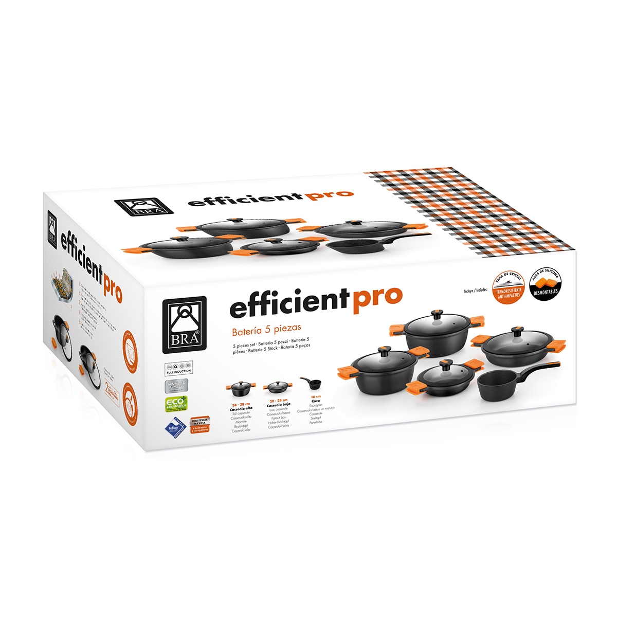Trem de Cozinha de 5 Peças Efficient Pro Preto-3