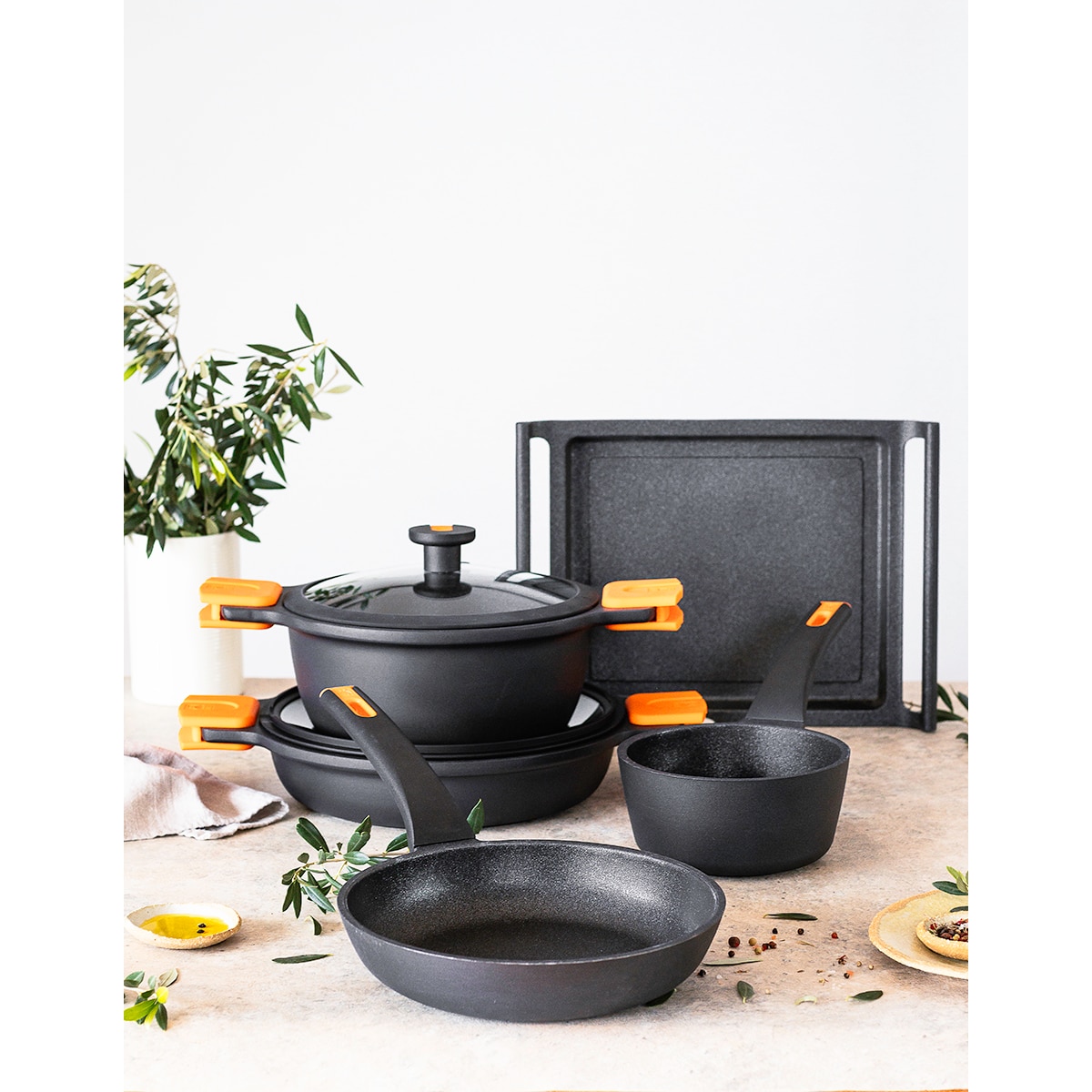 Trem de Cozinha com Prancha de 5 Peças Efficient Pro Preto-14