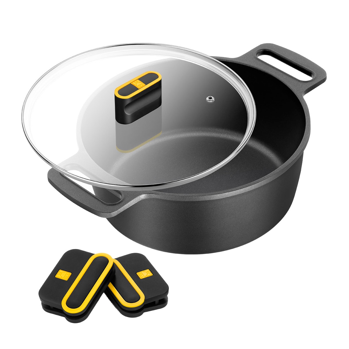 Trem de Cozinha de 4 Peças Daily Pro Preto-3