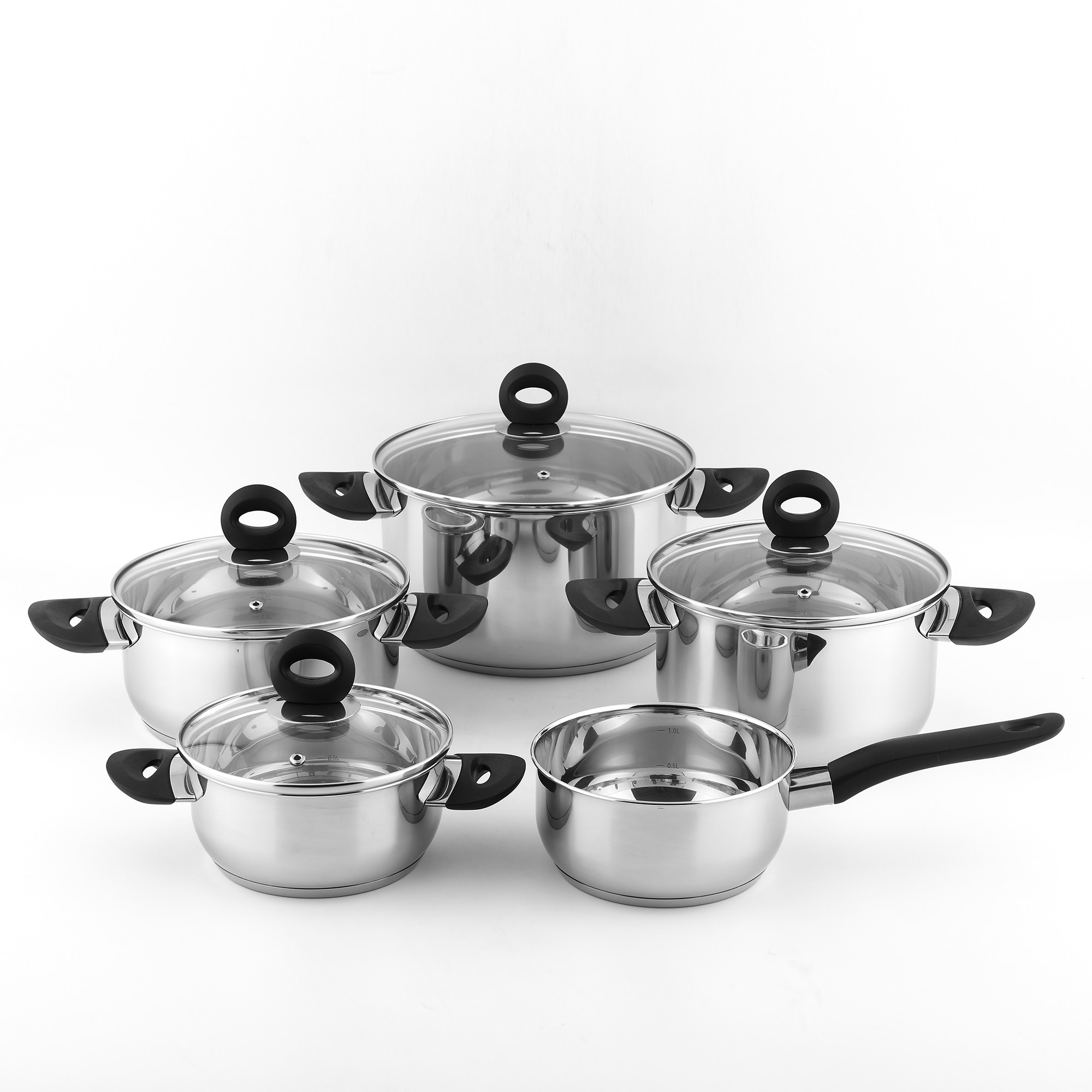 Imagen 0 de Batería de cocina de 5 piezas de acero inoxidable Basics El Corte Inglés