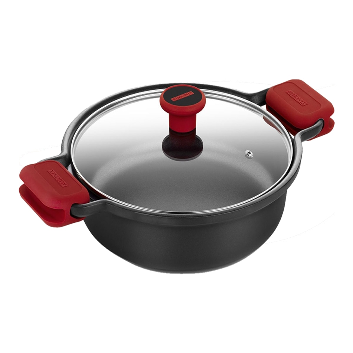 Cacerola alta Aluminio fundido Tasty Monix Rojo-2