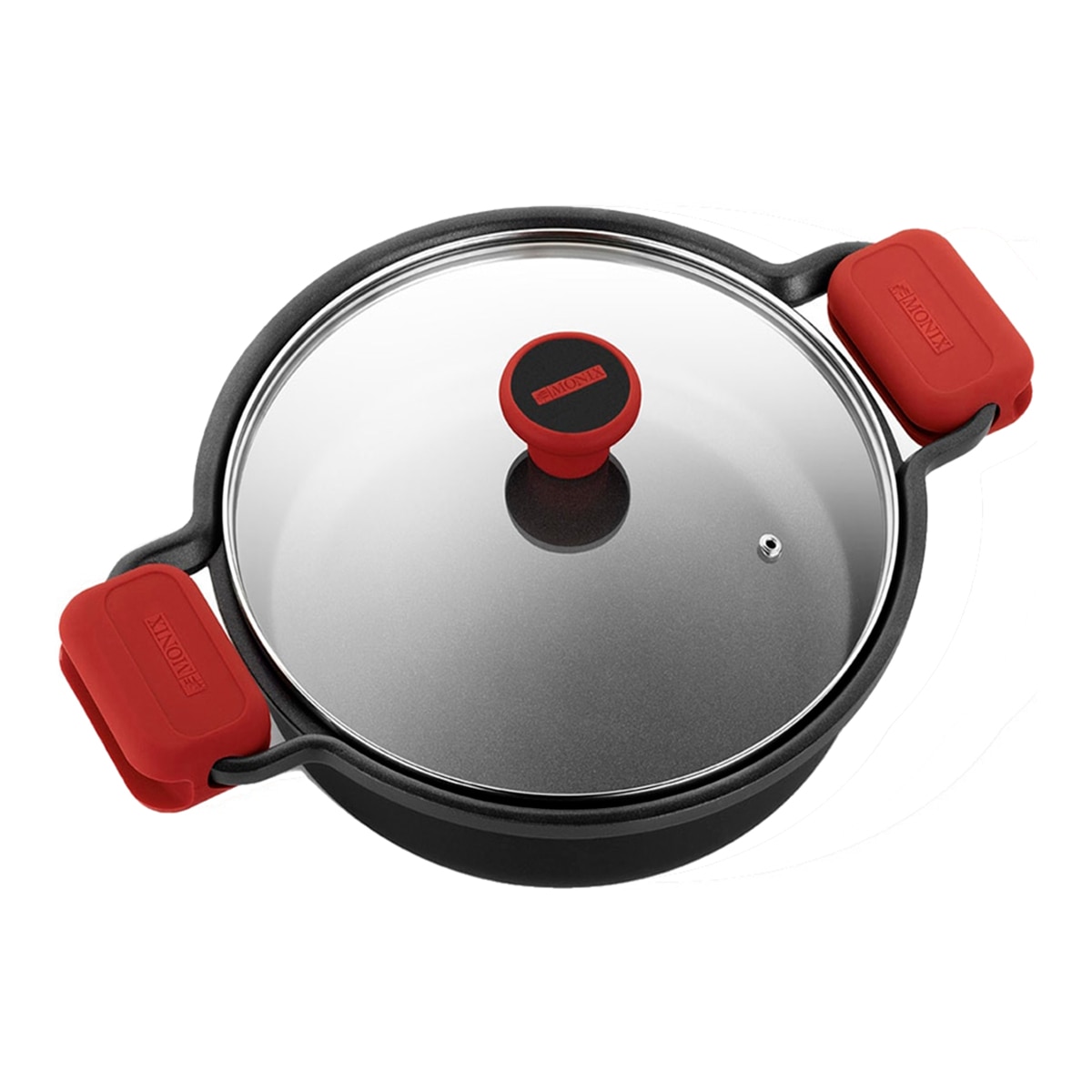Cacerola alta Aluminio fundido Tasty Monix Rojo-3