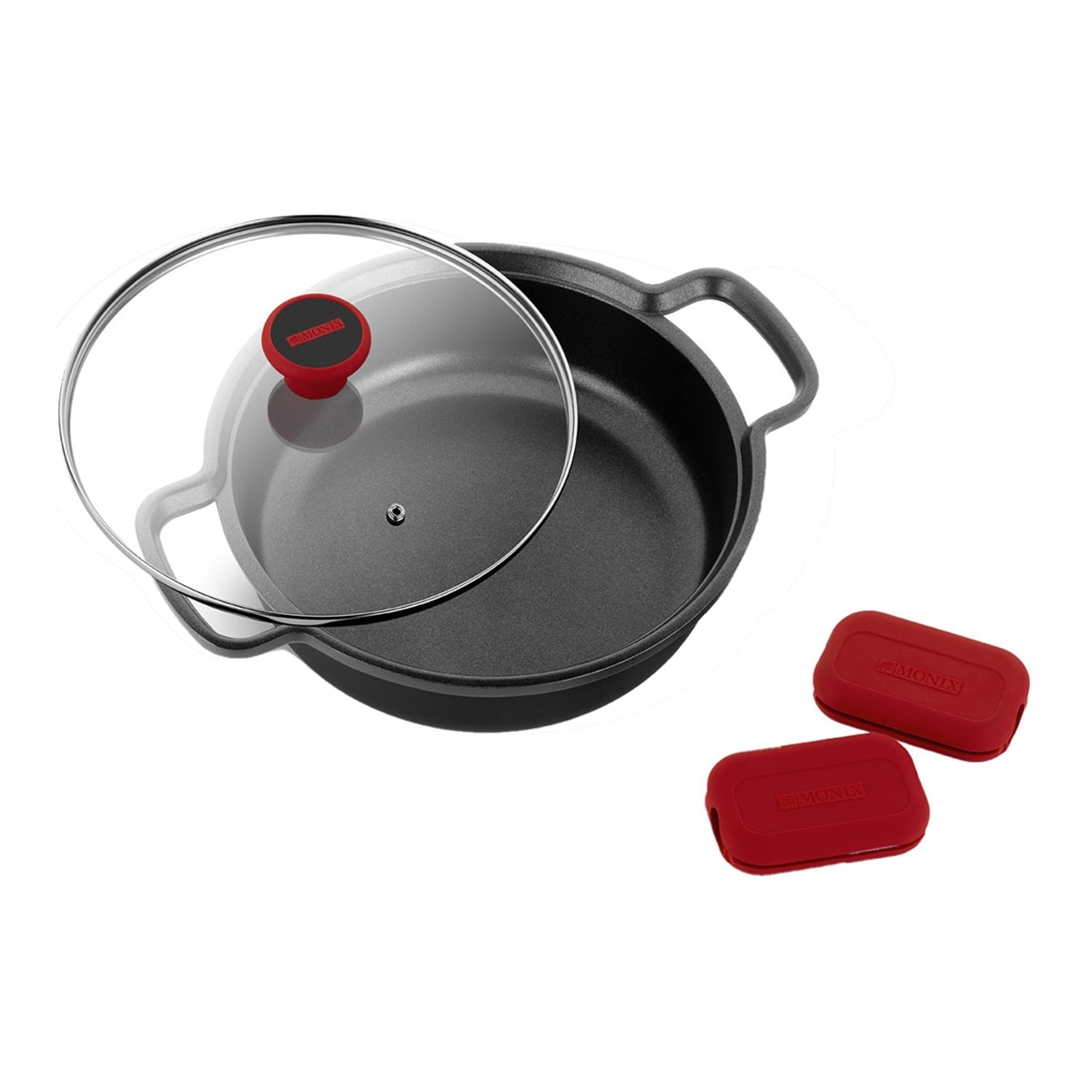 Cacerola alta Aluminio fundido Tasty Monix Rojo-4