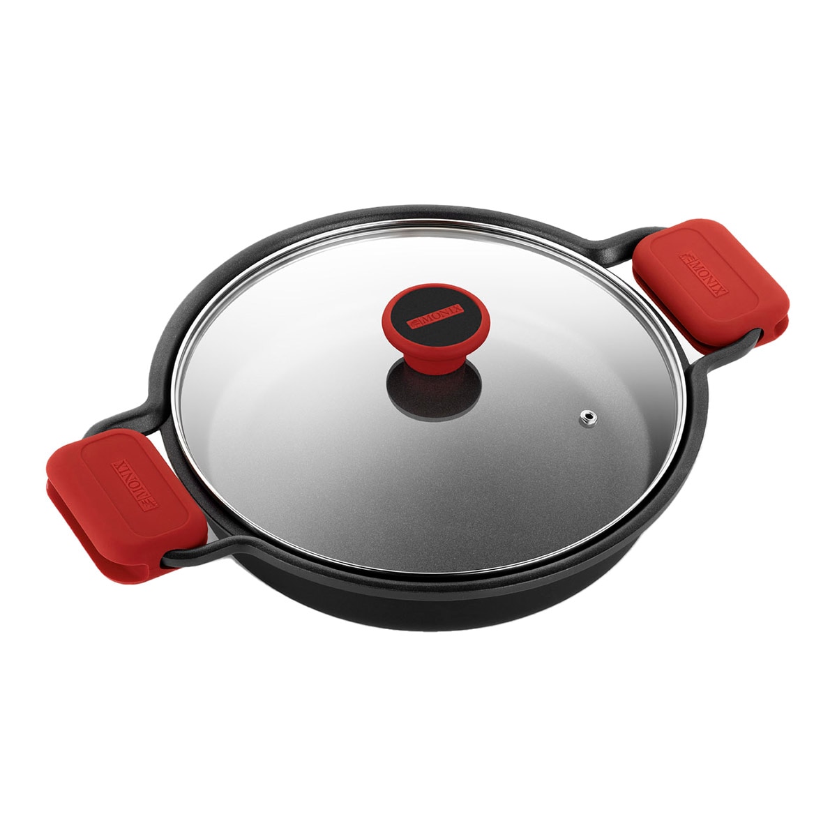 Cacerola baja Aluminio fundido Tasty Monix Rojo-3