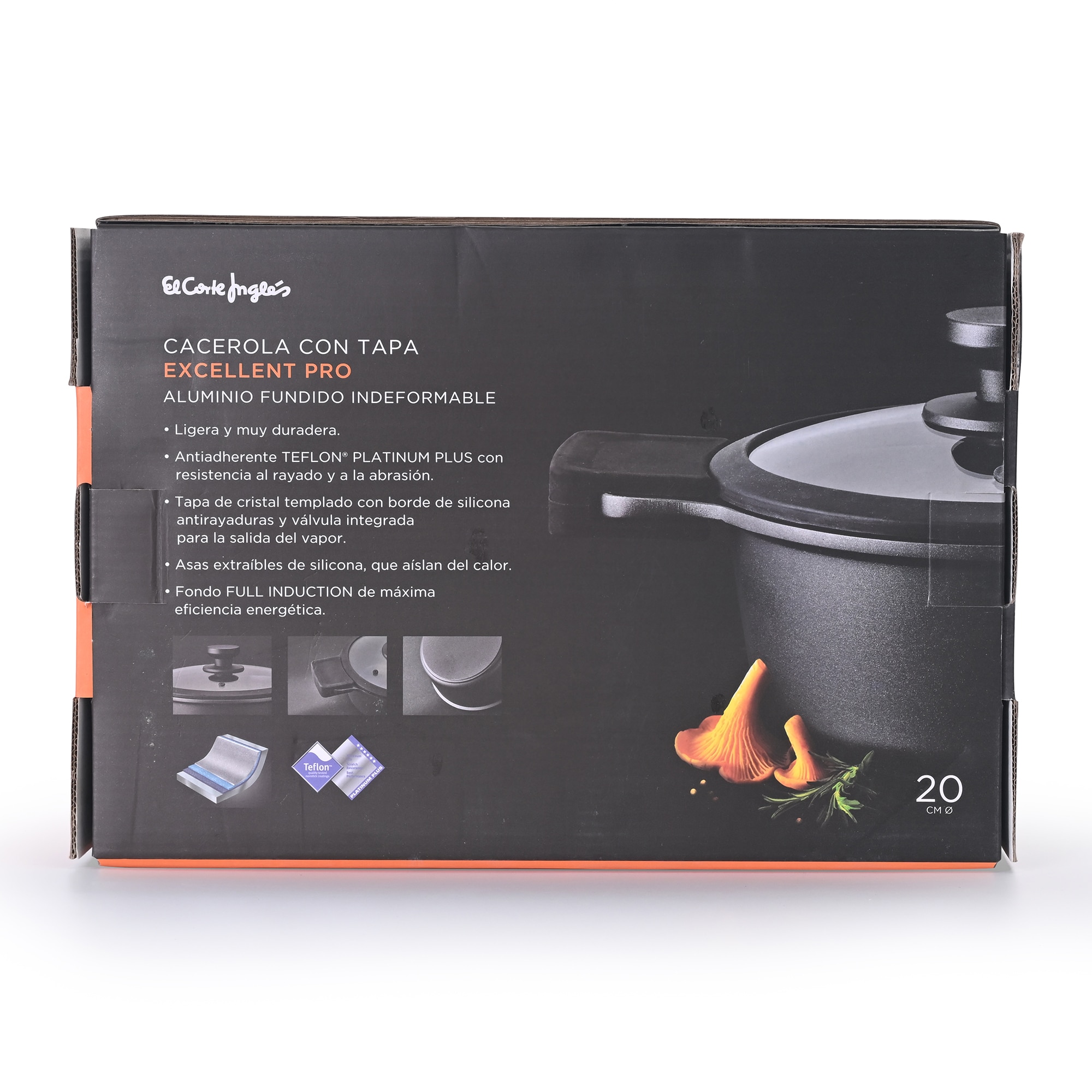 Caçarola de Alumínio Fundido Excellent Pro Preto-12