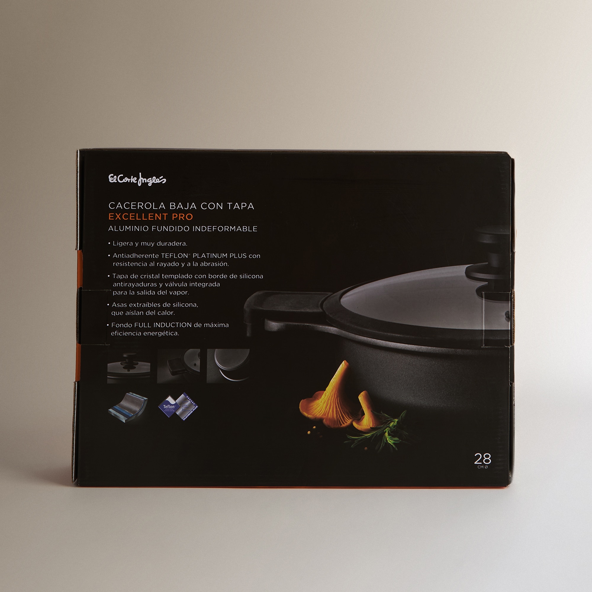 Caçarola Baixa de Alumínio Fundido Excellent Pro Preto-5